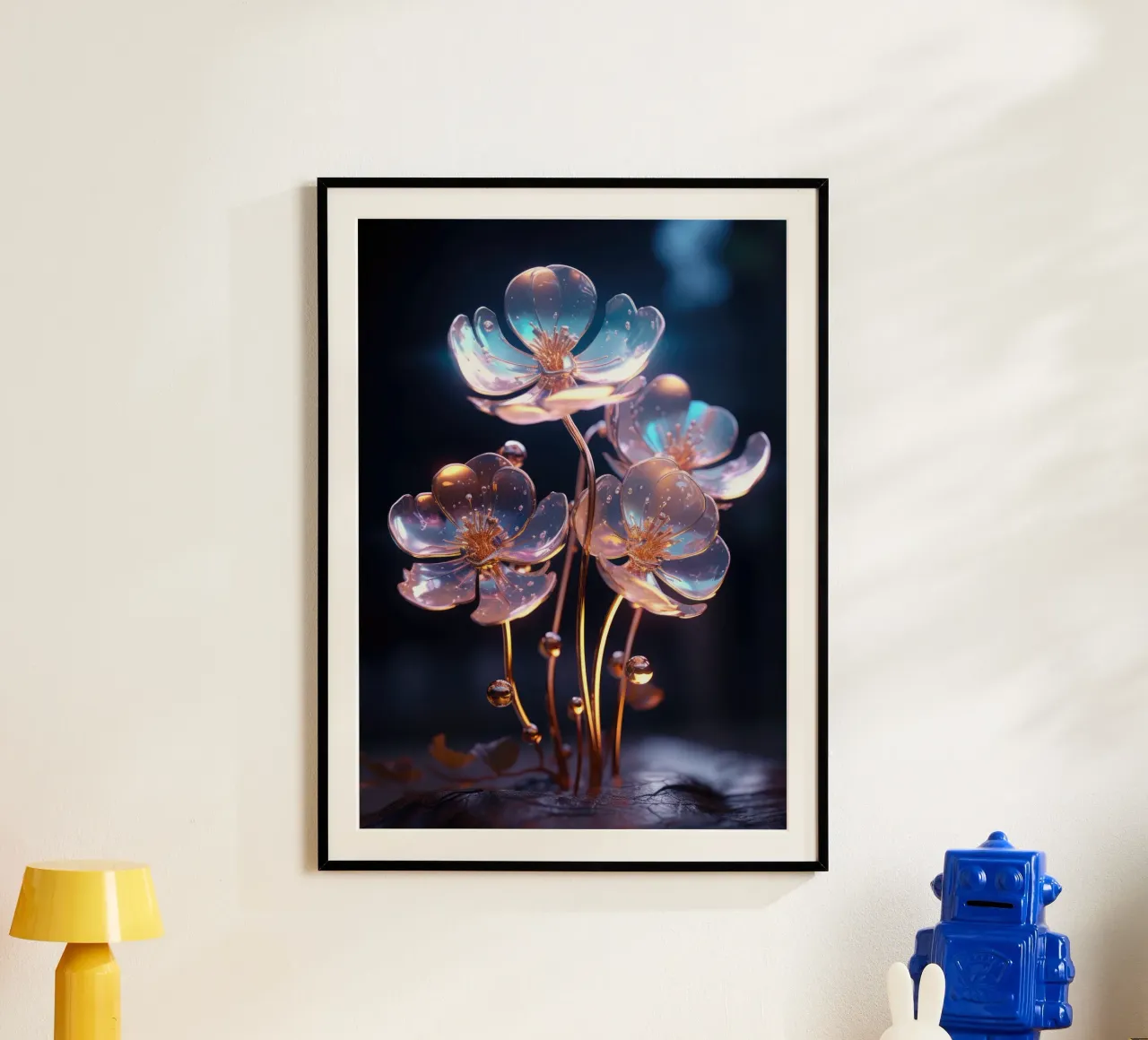 Fiori bioluminescenti carta hahnemühle da PosterPrint