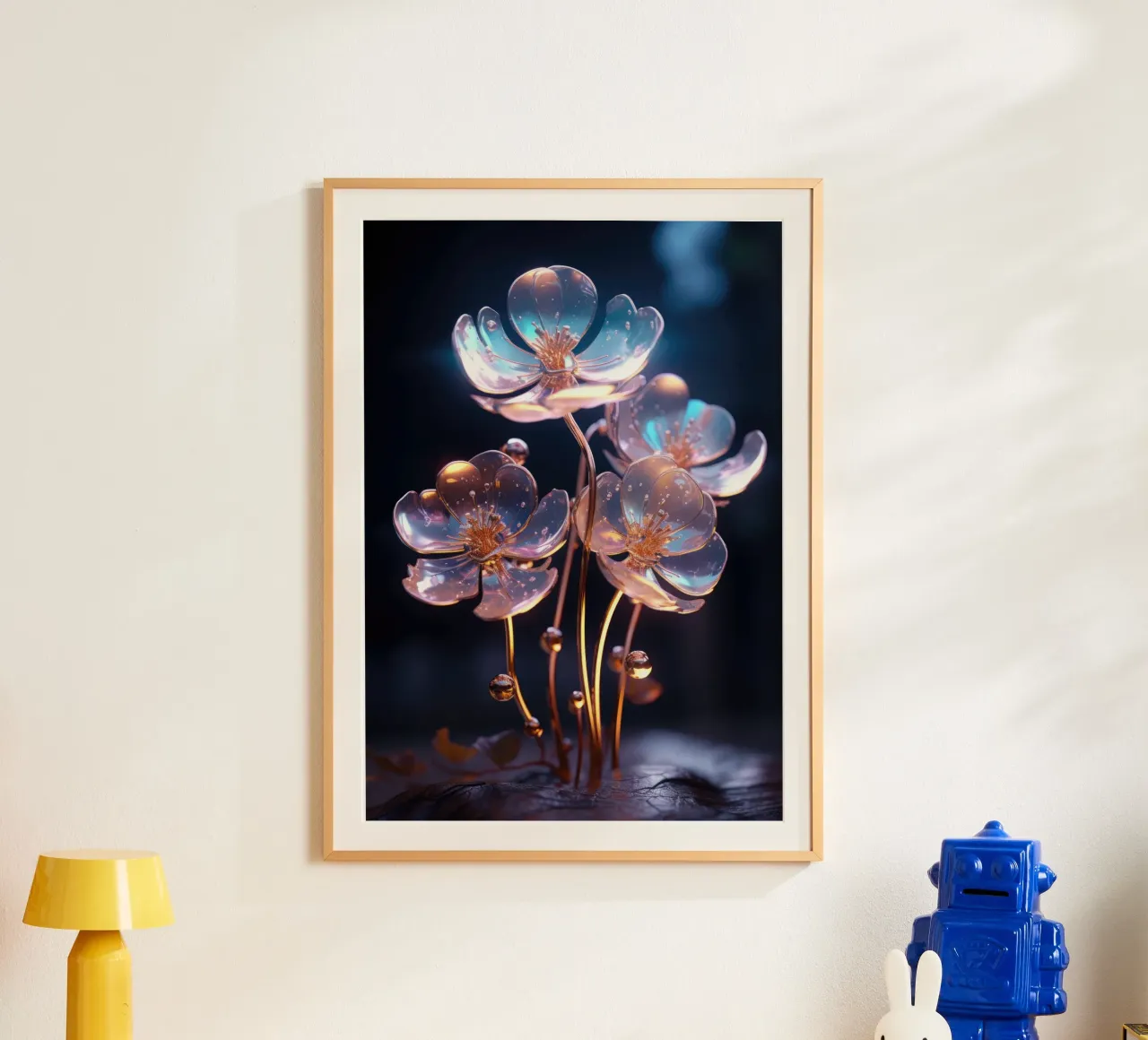 Fiori bioluminescenti carta hahnemühle da PosterPrint