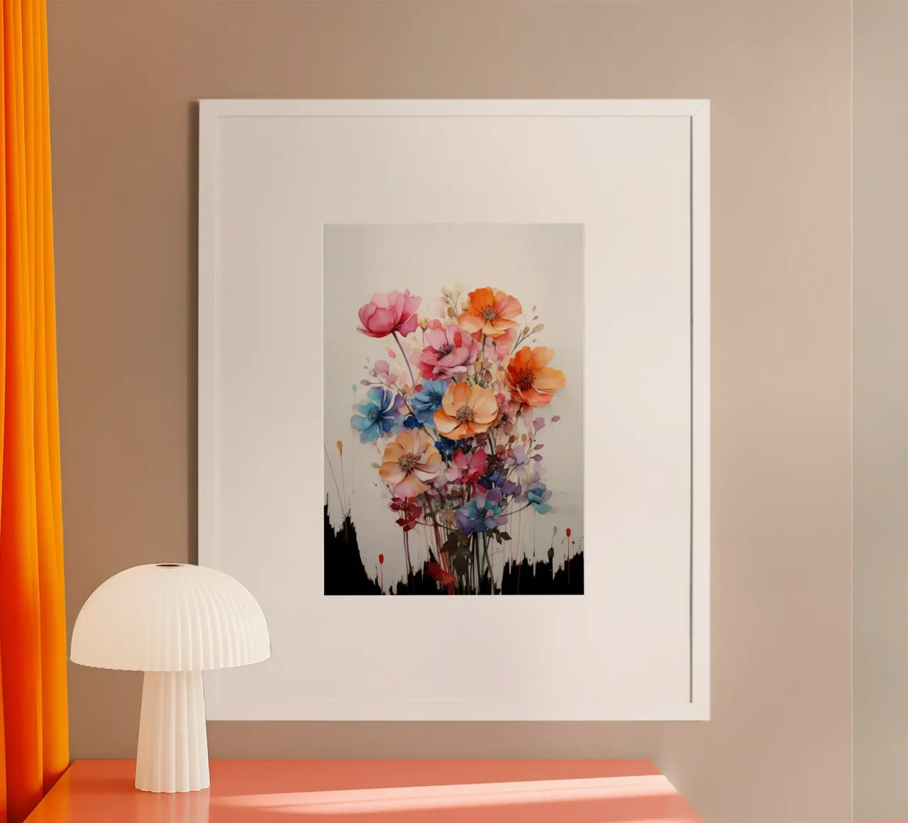 Ramo de flores abstracto poster de PosterPrint