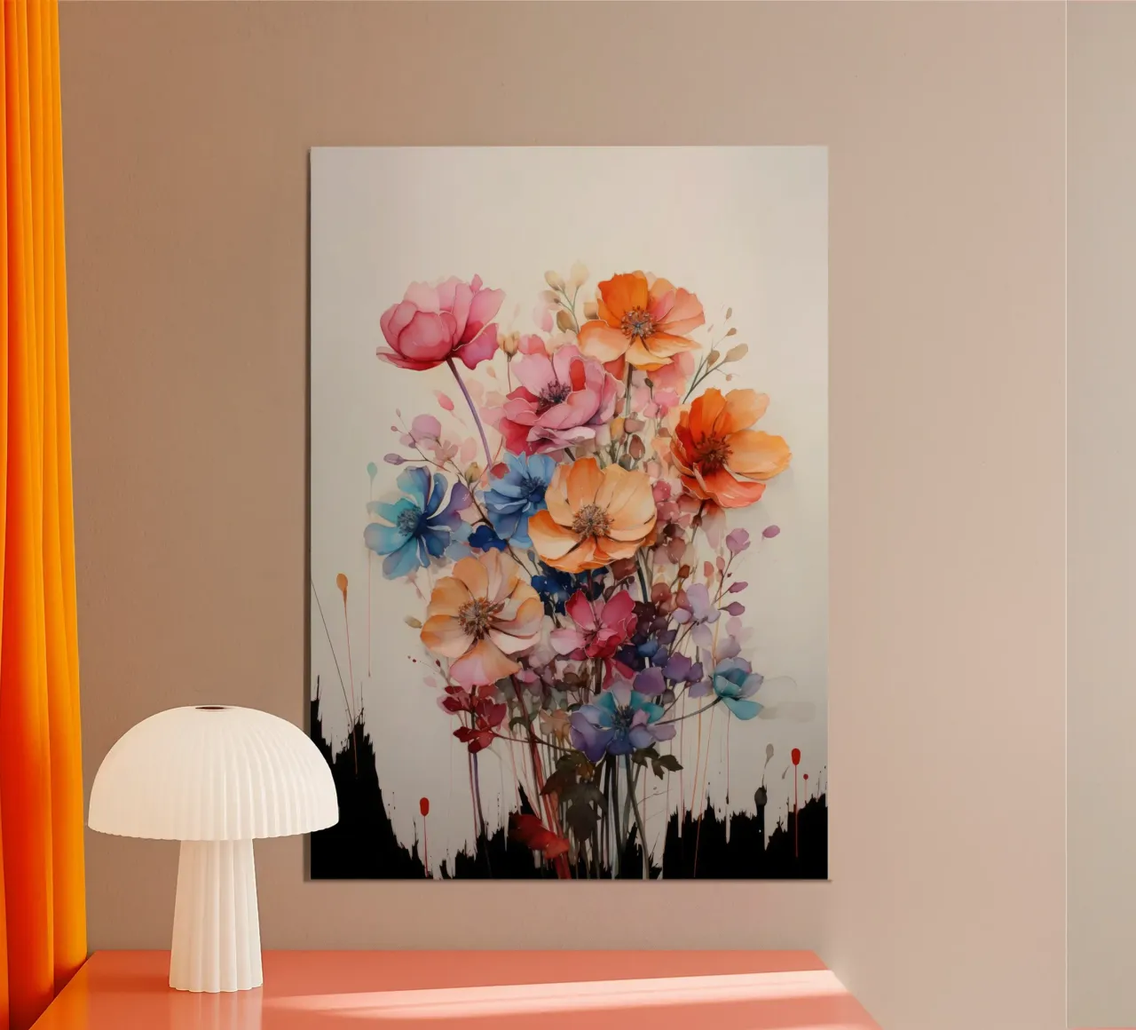 Ramo de flores abstracto poster de PosterPrint