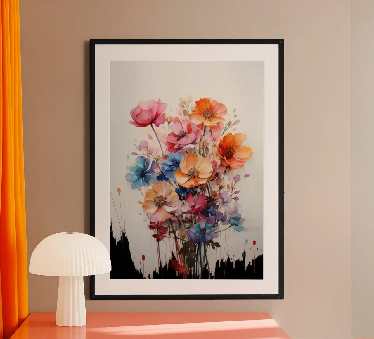 Ramo de flores abstracto poster de PosterPrint