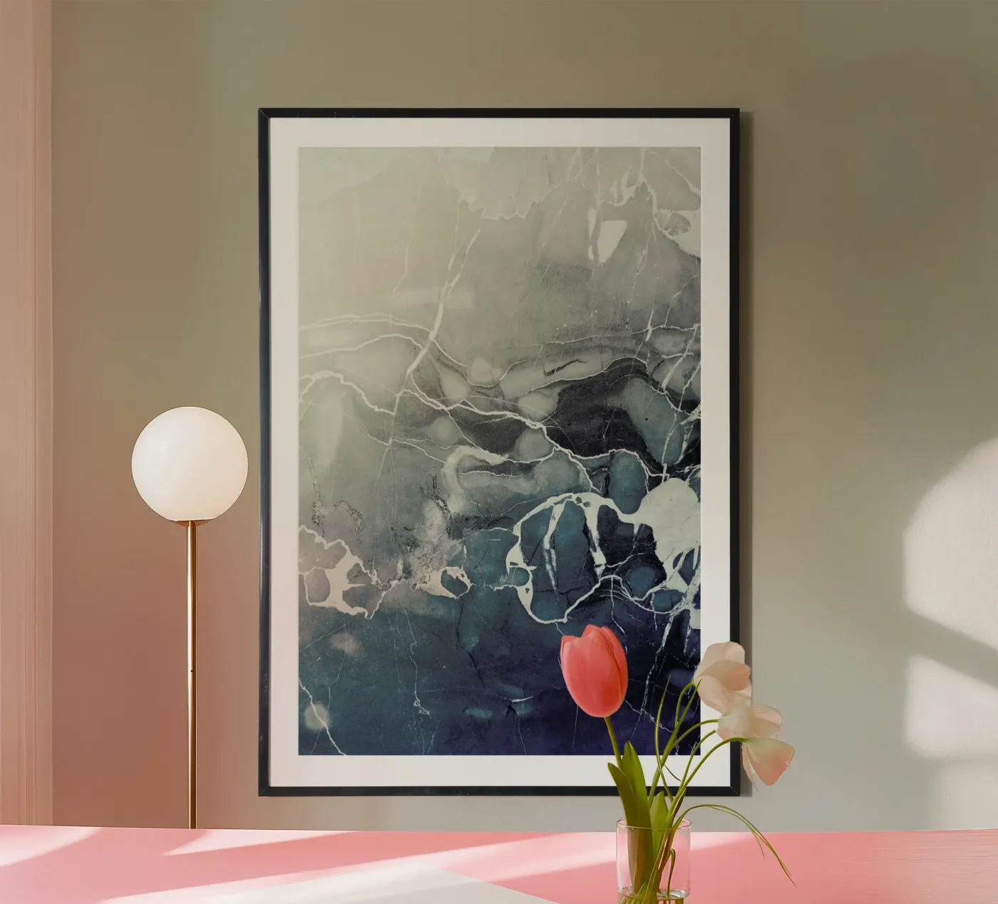 Blue Sea Marble poster da cafelab