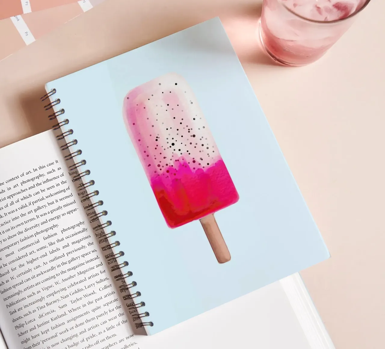Dragonfruit Popsicle spiral notebook by cafelab
