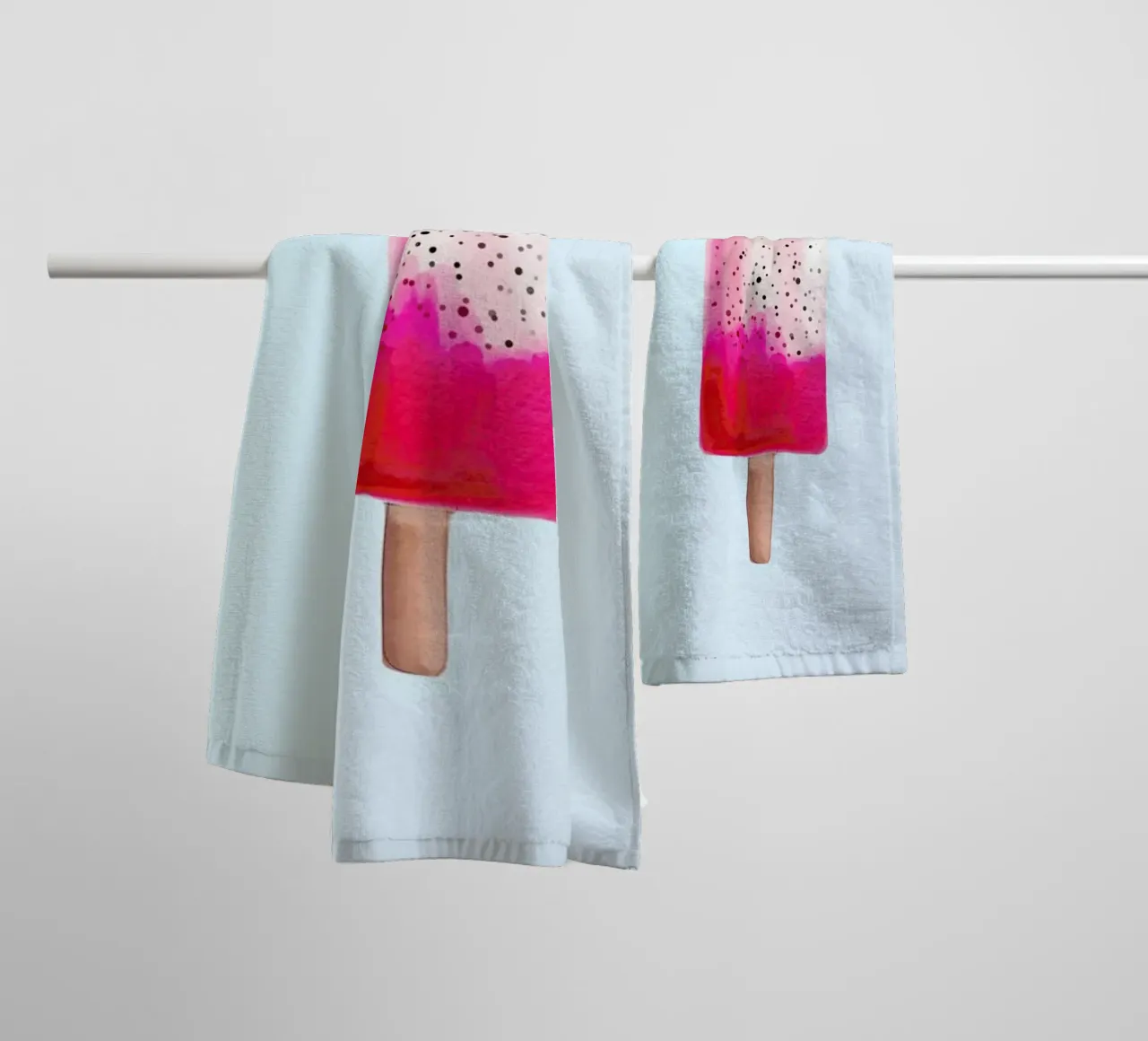Dragonfruit Popsicle asciugamano da bagno da cafelab