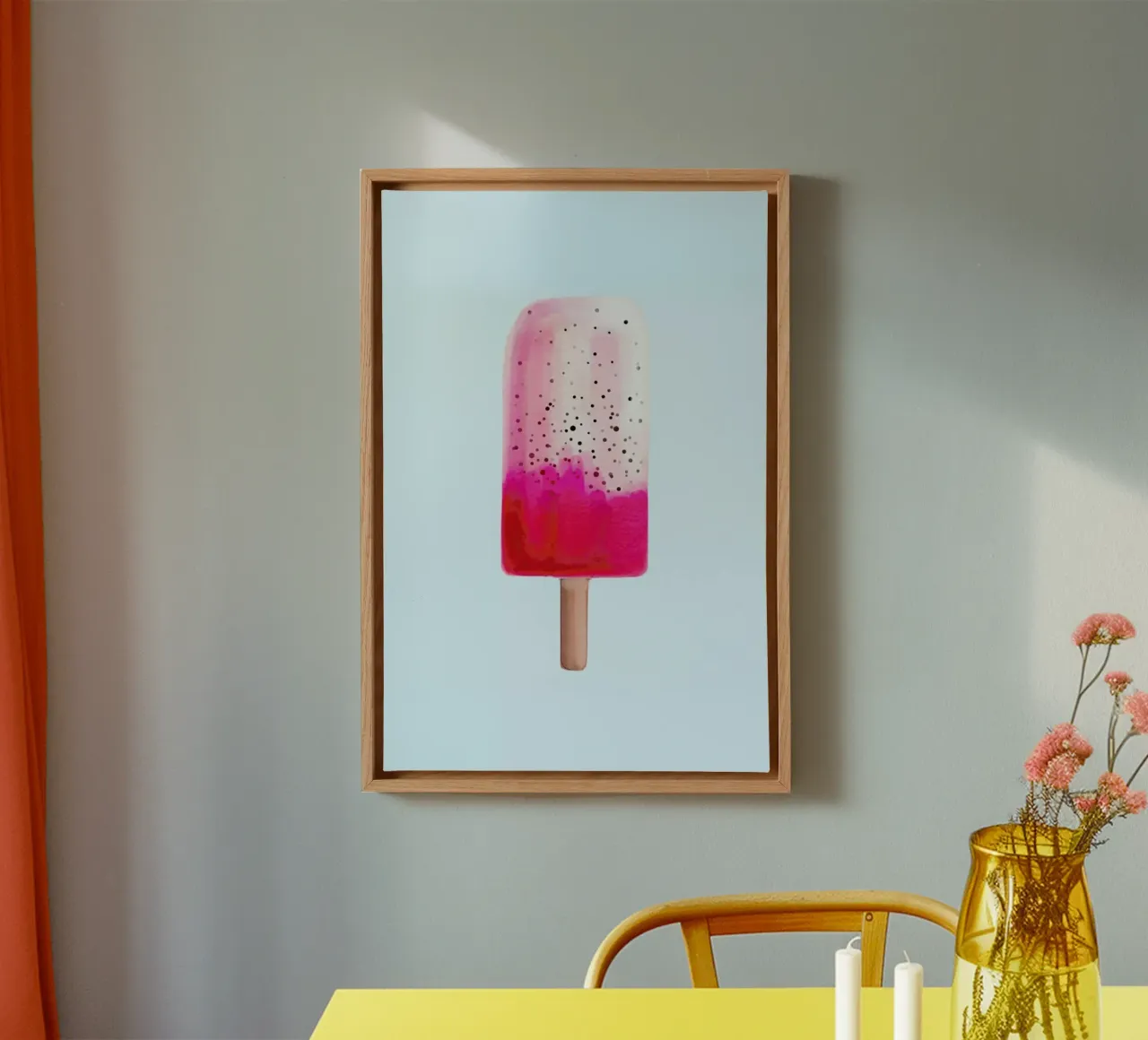 Dragonfruit Popsicle canvas met Baklijst van cafelab