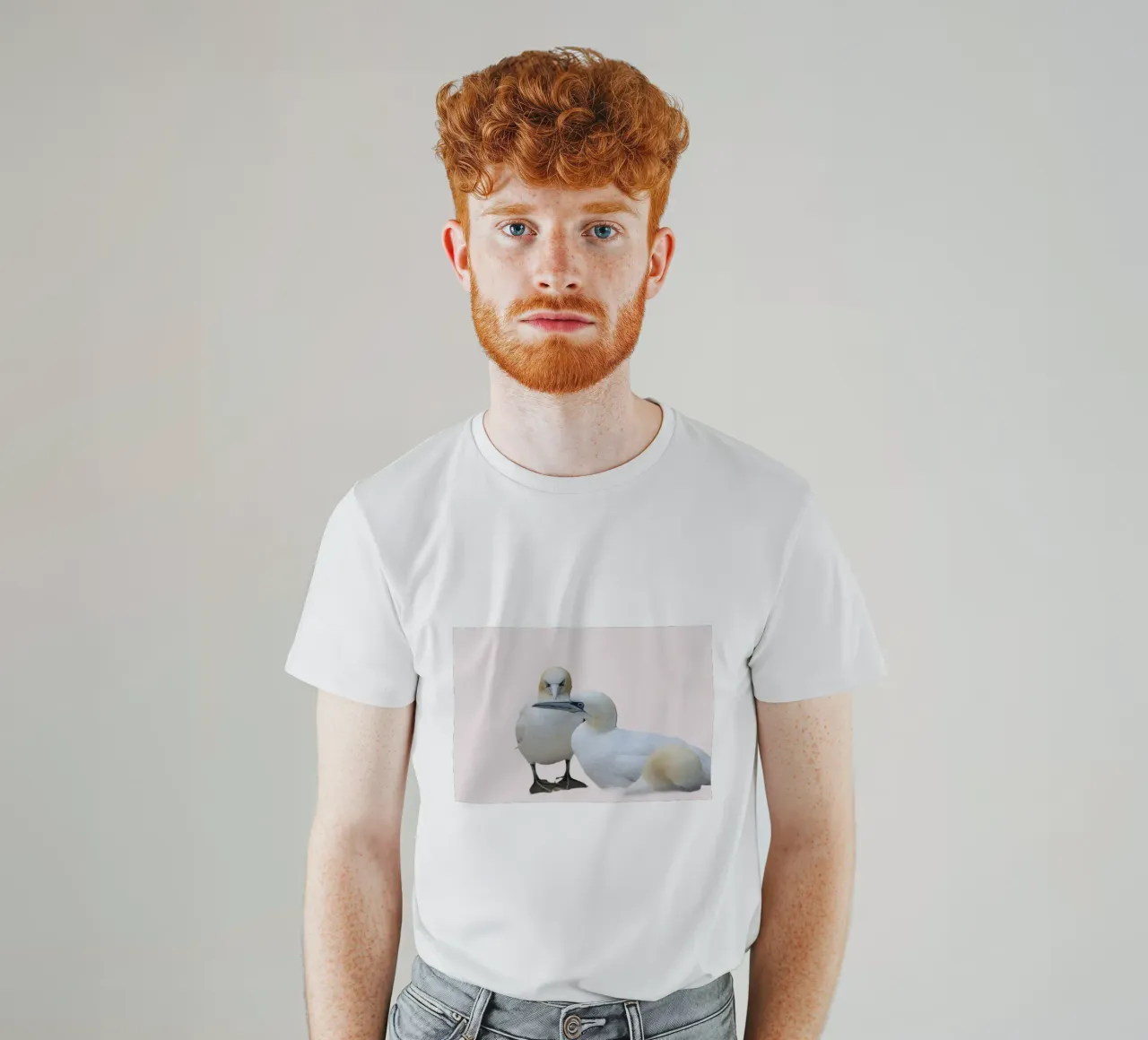 due uccelli bianchi t-shirt da Alexandra Joseph Fotomomente