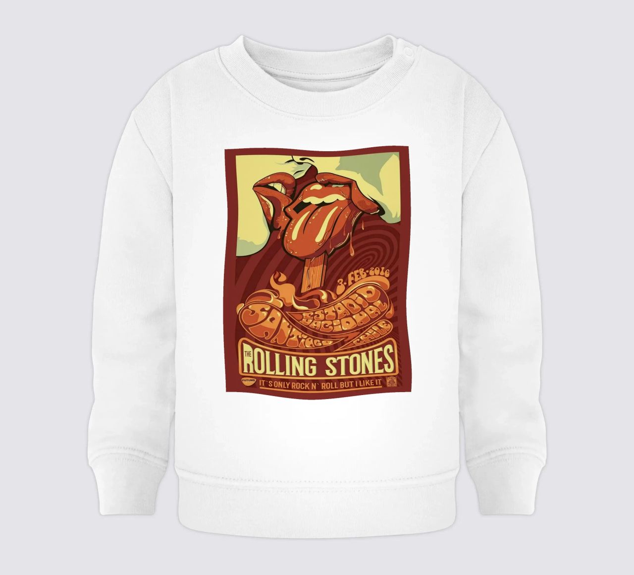 ROLLING STONES FUTURO IT'S ONLY ROCK N ROLL BUT I LIKE IT felpa neonato da SoundStudio