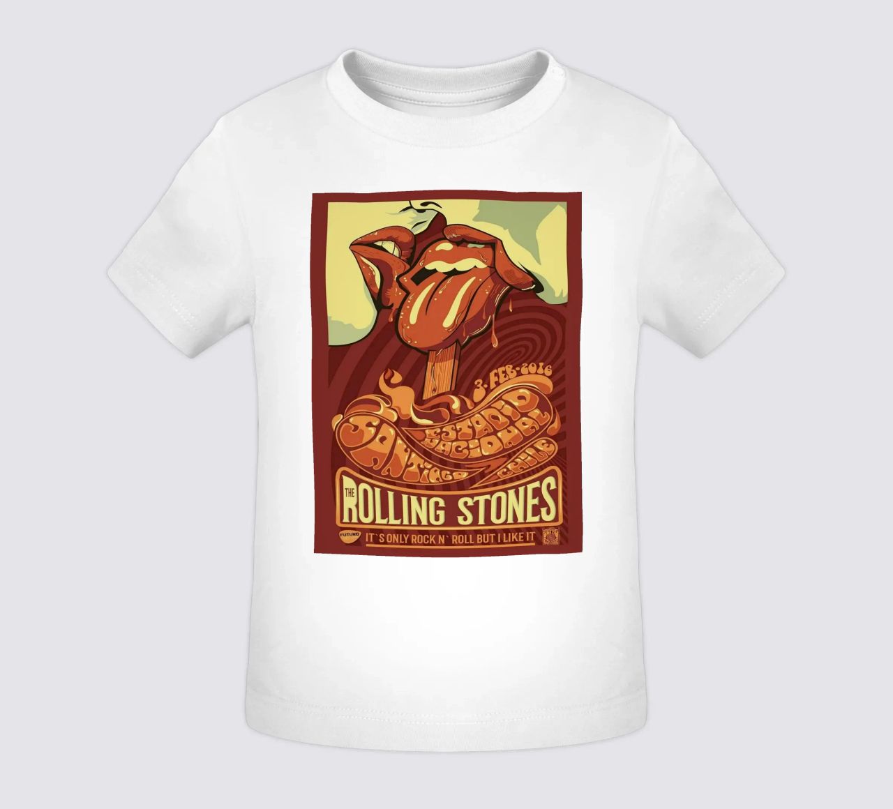 ROLLING STONES FUTURO IT'S ONLY ROCK N ROLL BUT I LIKE IT maglietta neonato da SoundStudio