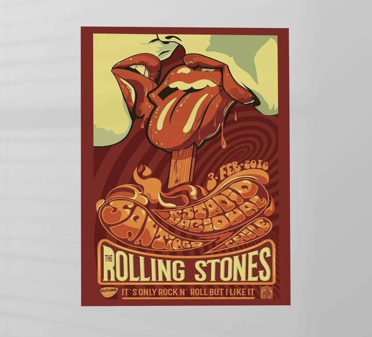 ROLLING STONES FUTURO IT'S ONLY ROCK N ROLL BUT I LIKE IT lámina retroiluminada de SoundStudio