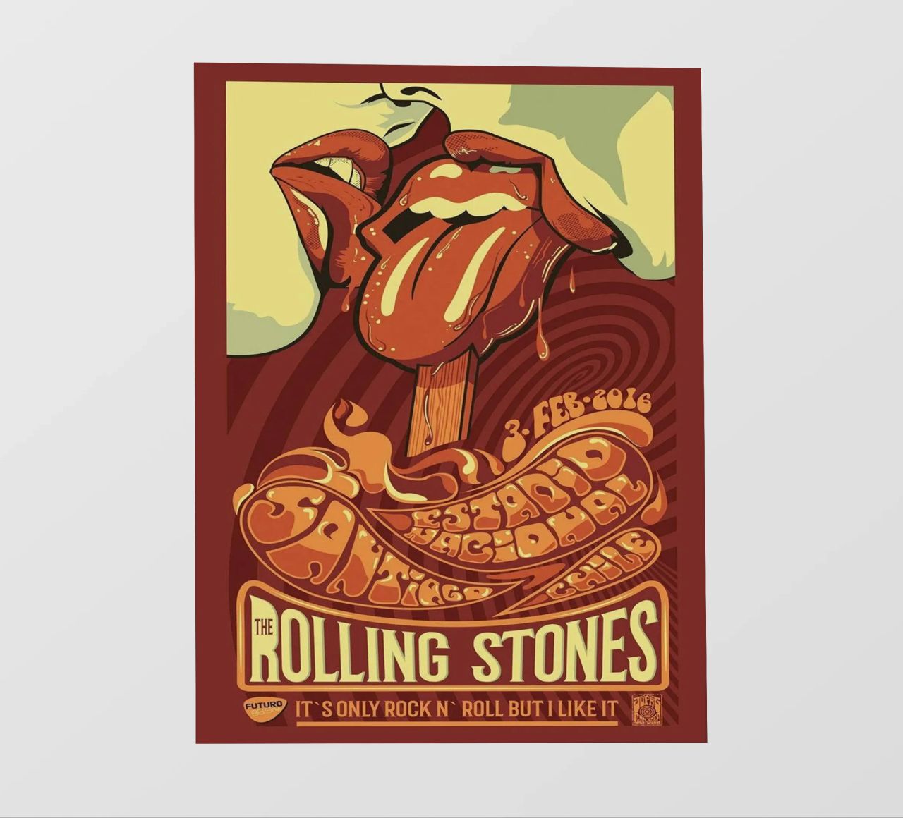 ROLLING STONES FUTURO IT'S ONLY ROCK N ROLL BUT I LIKE IT pellicola backlit da SoundStudio