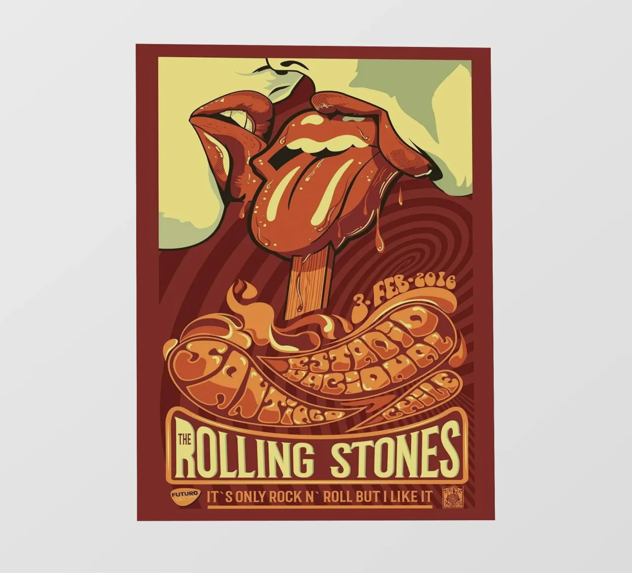ROLLING STONES FUTURO IT'S ONLY ROCK N ROLL BUT I LIKE IT lámina retroiluminada de SoundStudio