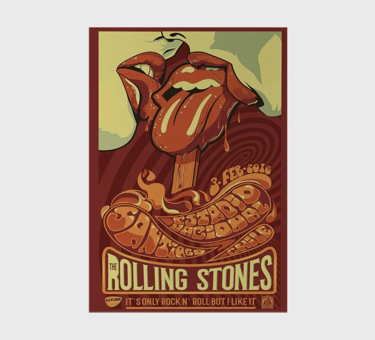 ROLLING STONES FUTURO IT'S ONLY ROCK N ROLL BUT I LIKE IT notebook by SoundStudio