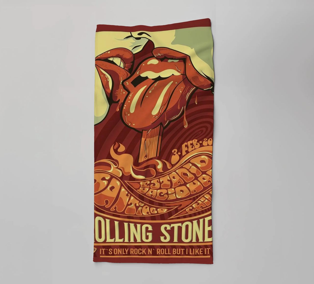 ROLLING STONES FUTURO IT'S ONLY ROCK N ROLL BUT I LIKE IT asciugamano da bagno da SoundStudio