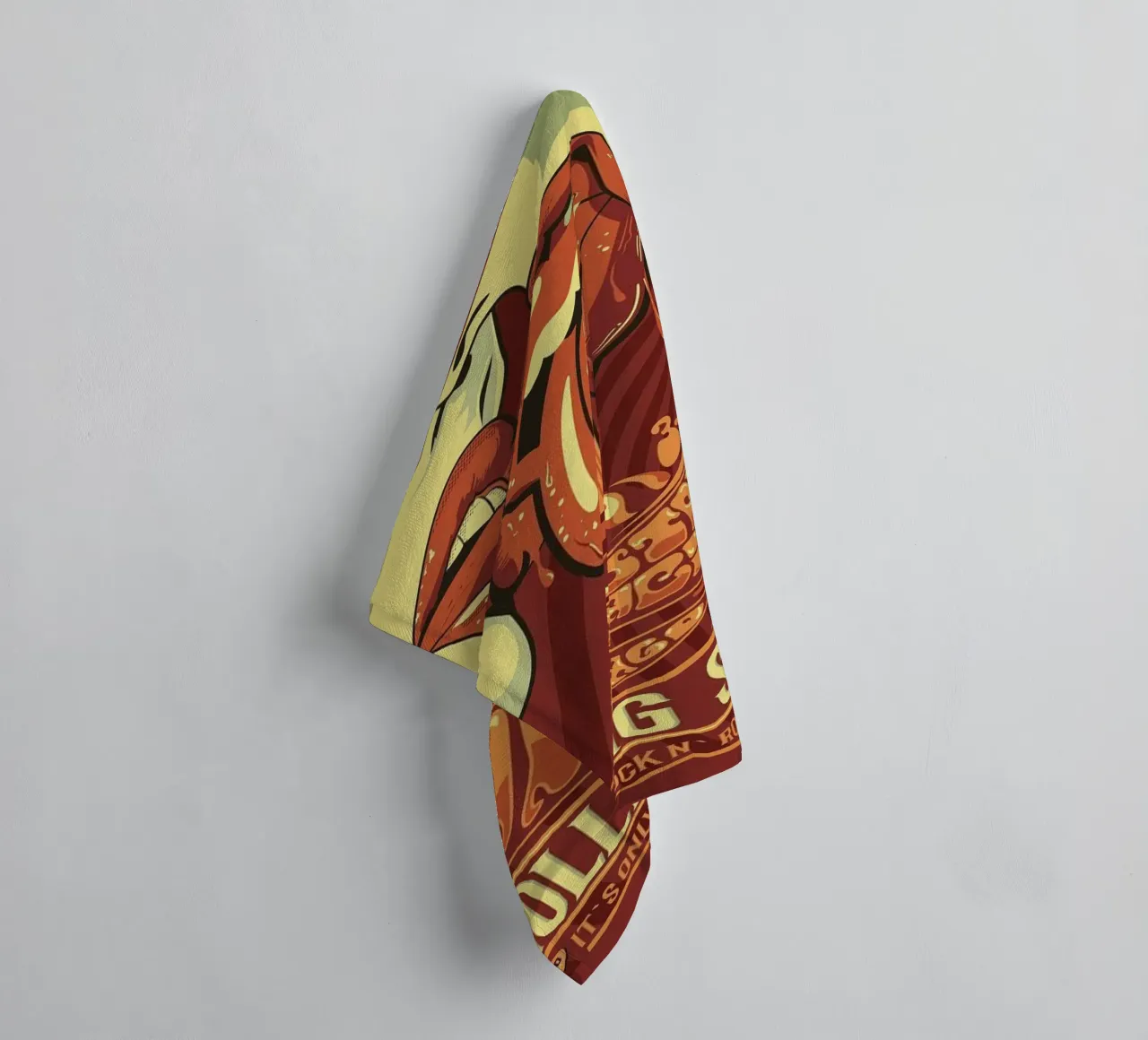 ROLLING STONES FUTURO IT'S ONLY ROCK N ROLL BUT I LIKE IT towel by SoundStudio