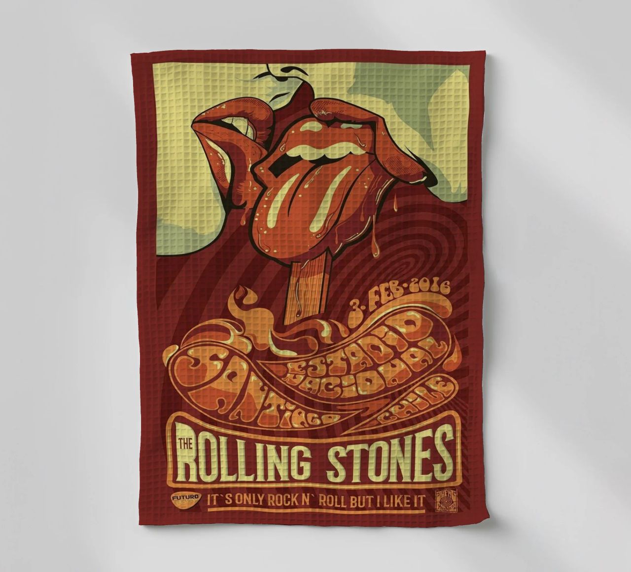 ROLLING STONES FUTURO IT'S ONLY ROCK N ROLL BUT I LIKE IT canovaccio da cucina da SoundStudio