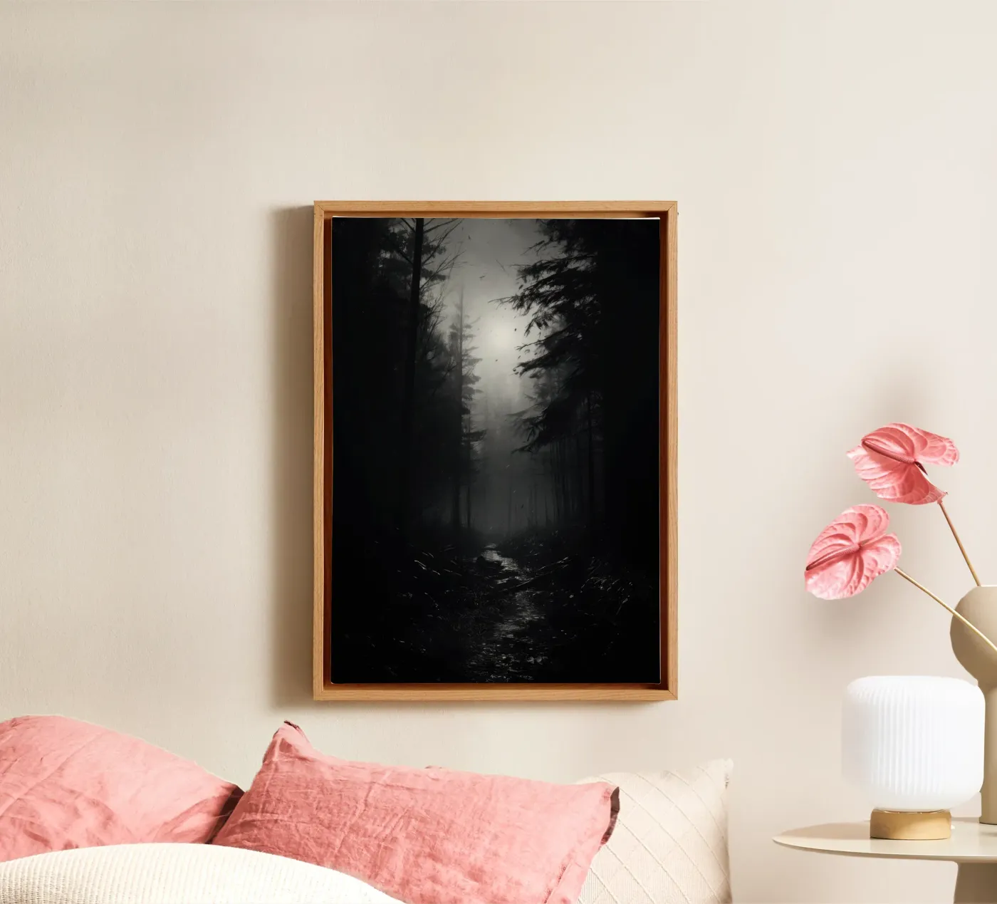 Black and white forest tela da PosterPrint