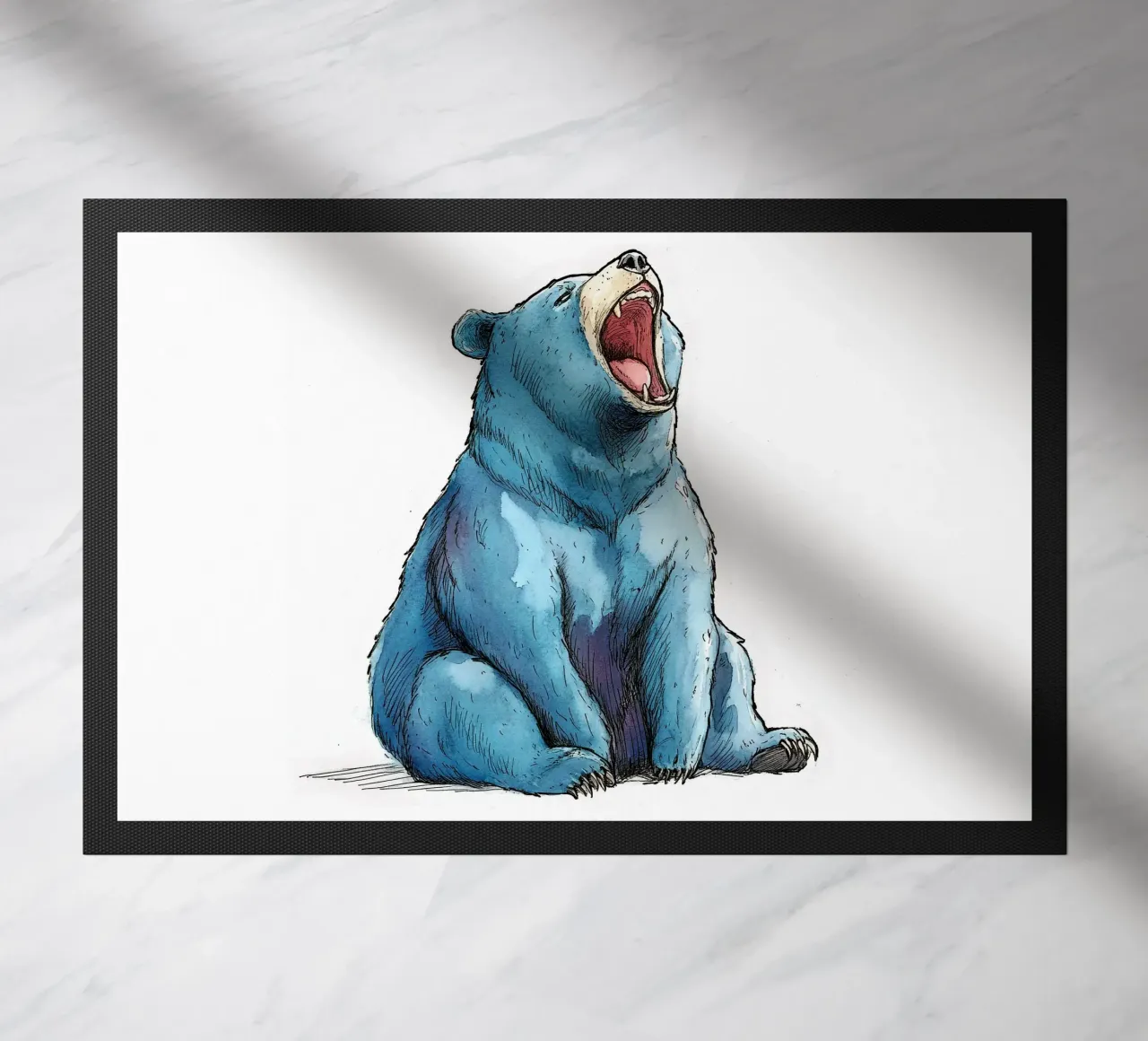 Comic BlauBär doormat by Cat Grafic Design