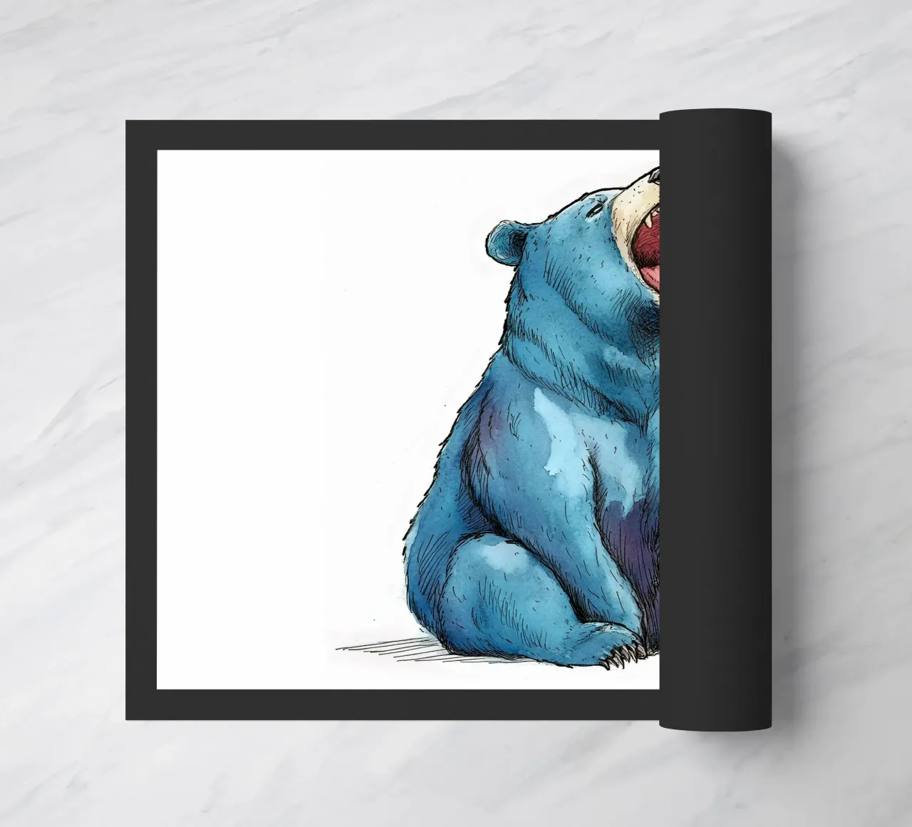 Comic BlauBär doormat by Cat Grafic Design