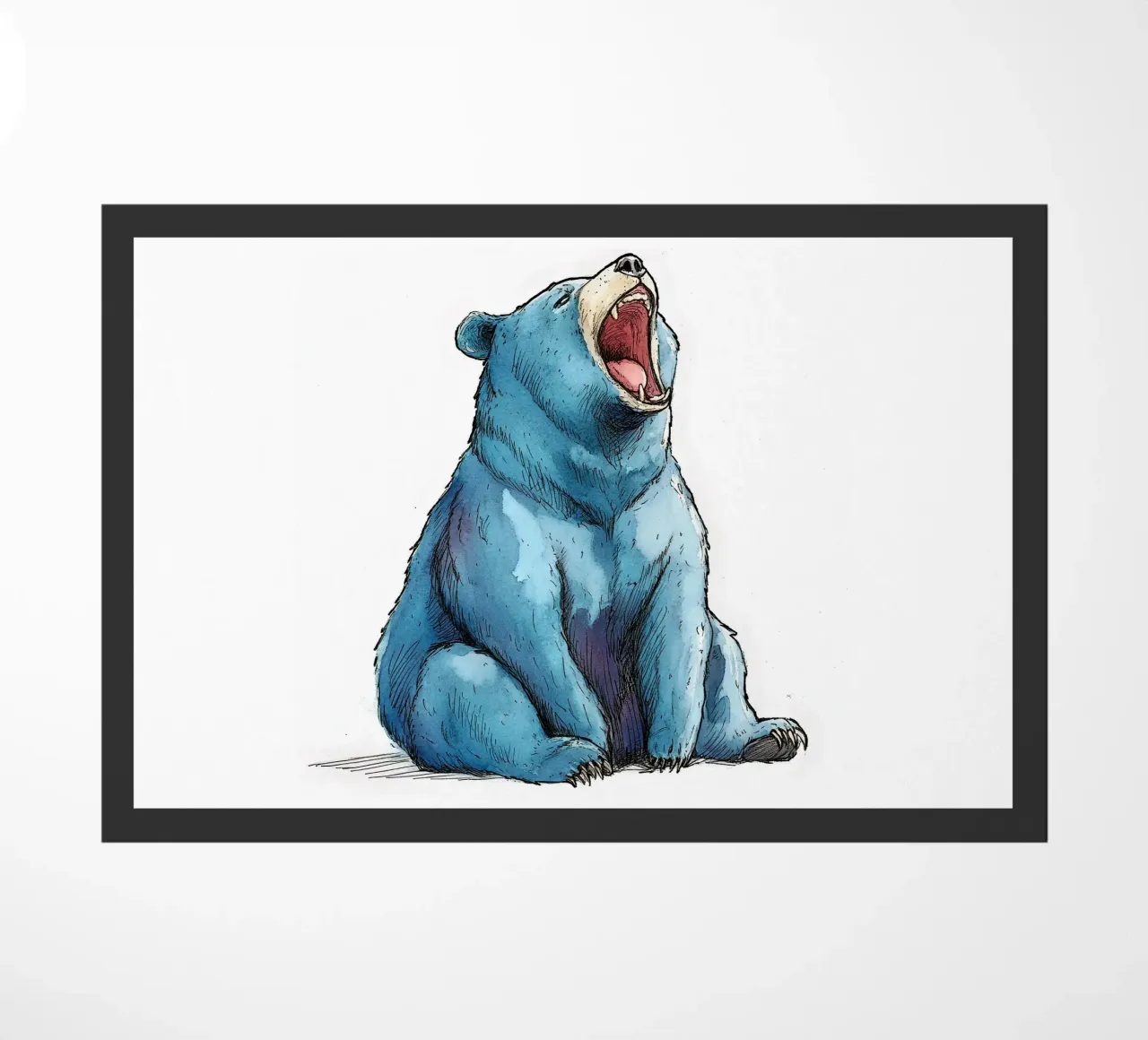 Comic BlauBär doormat by Cat Grafic Design