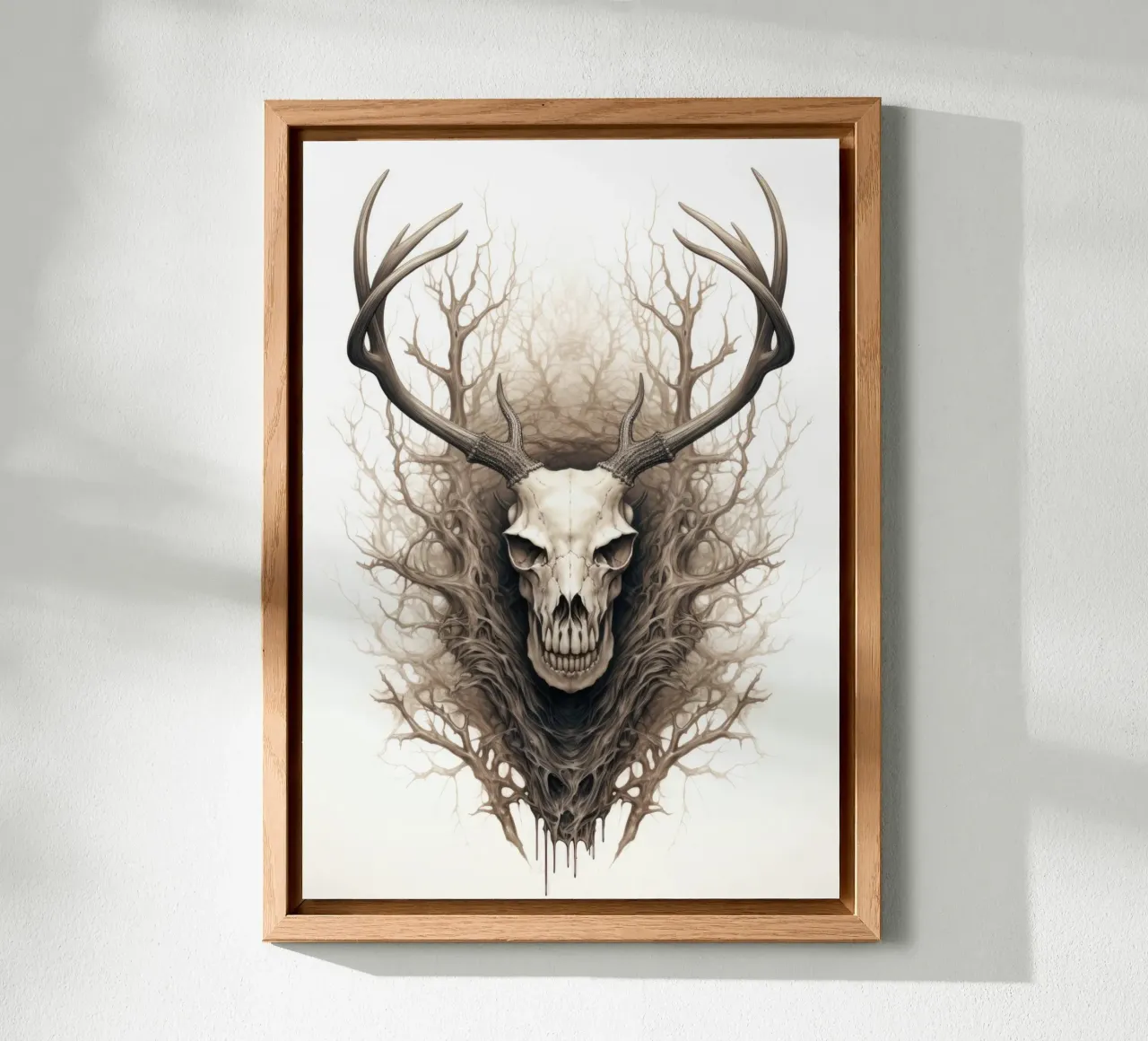 Scheletro di corna di cervo alluminio dibond da PosterPrint