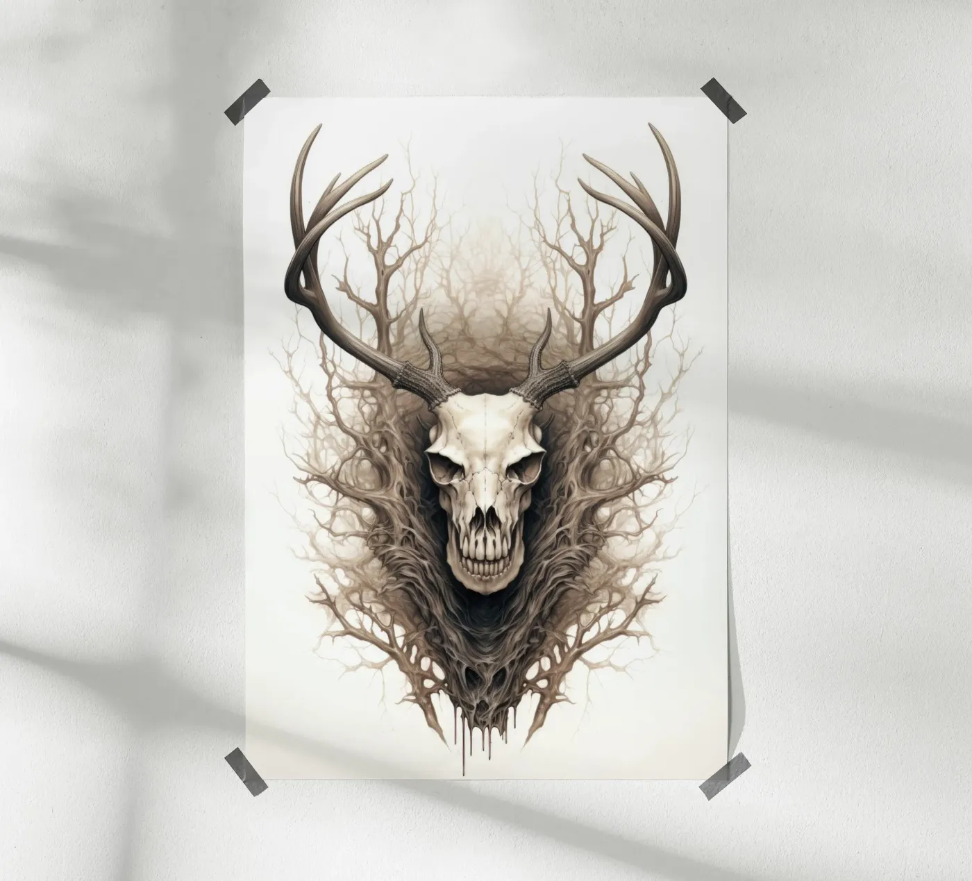 Squelette de cerf poster de PosterPrint