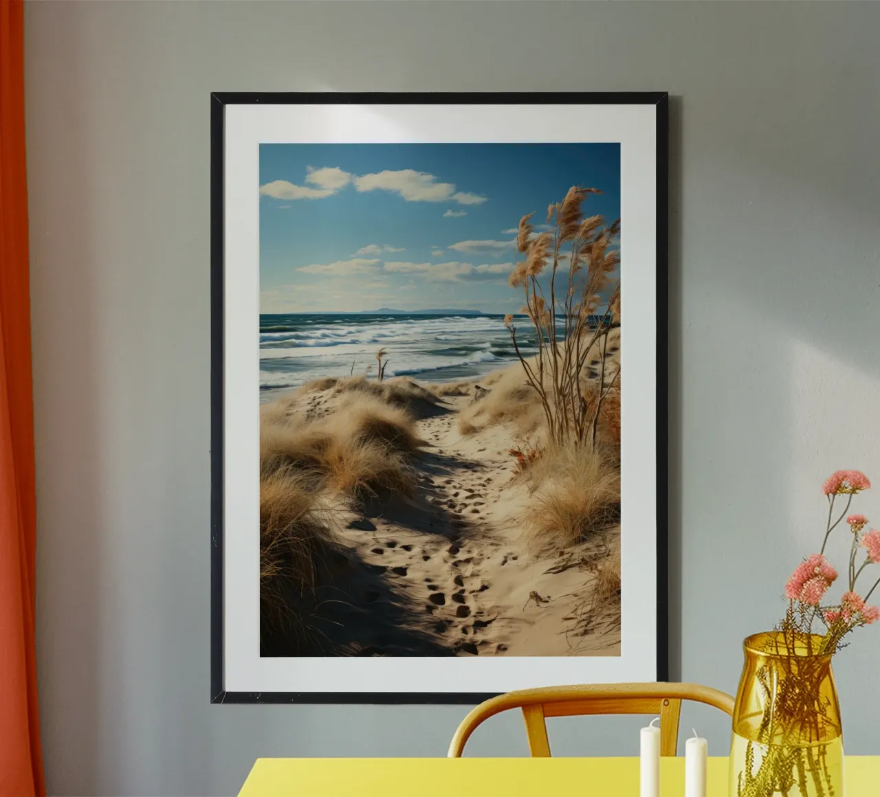 Strandromantik poster con telaio in alluminio da PosterPrint