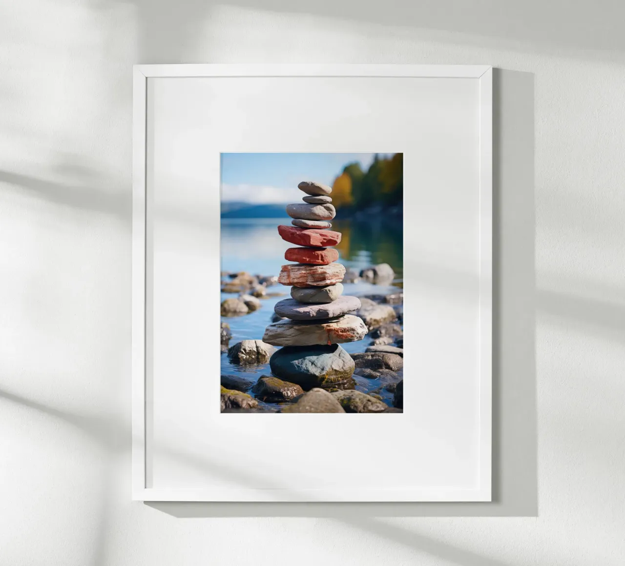 Torre di pietra a cairn carta hahnemühle da PosterPrint