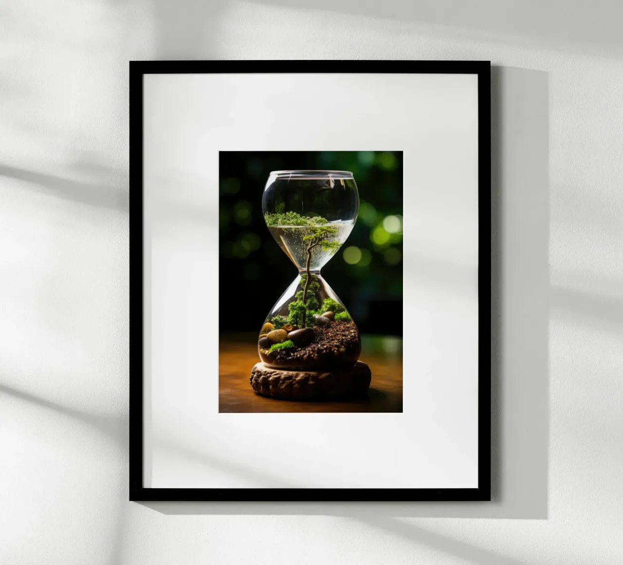 Clessidra della natura poster con telaio in alluminio da PosterPrint