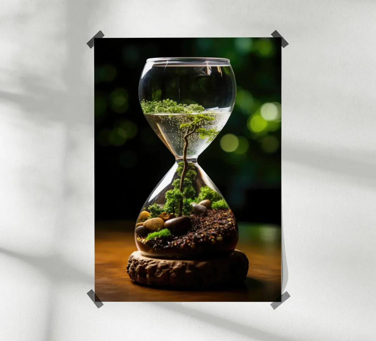 Clessidra della natura poster con telaio in alluminio da PosterPrint