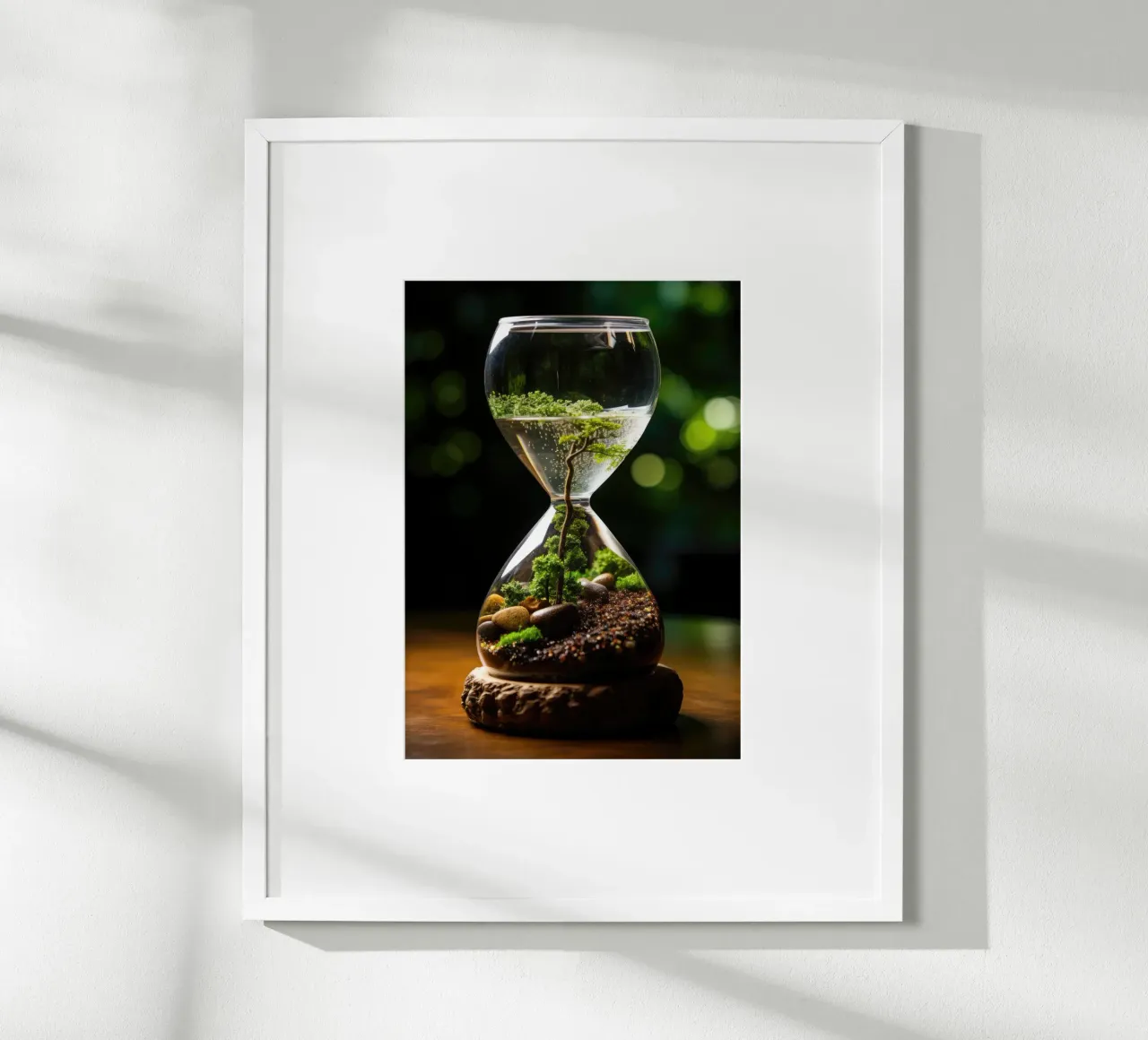 Clessidra della natura poster con telaio in alluminio da PosterPrint