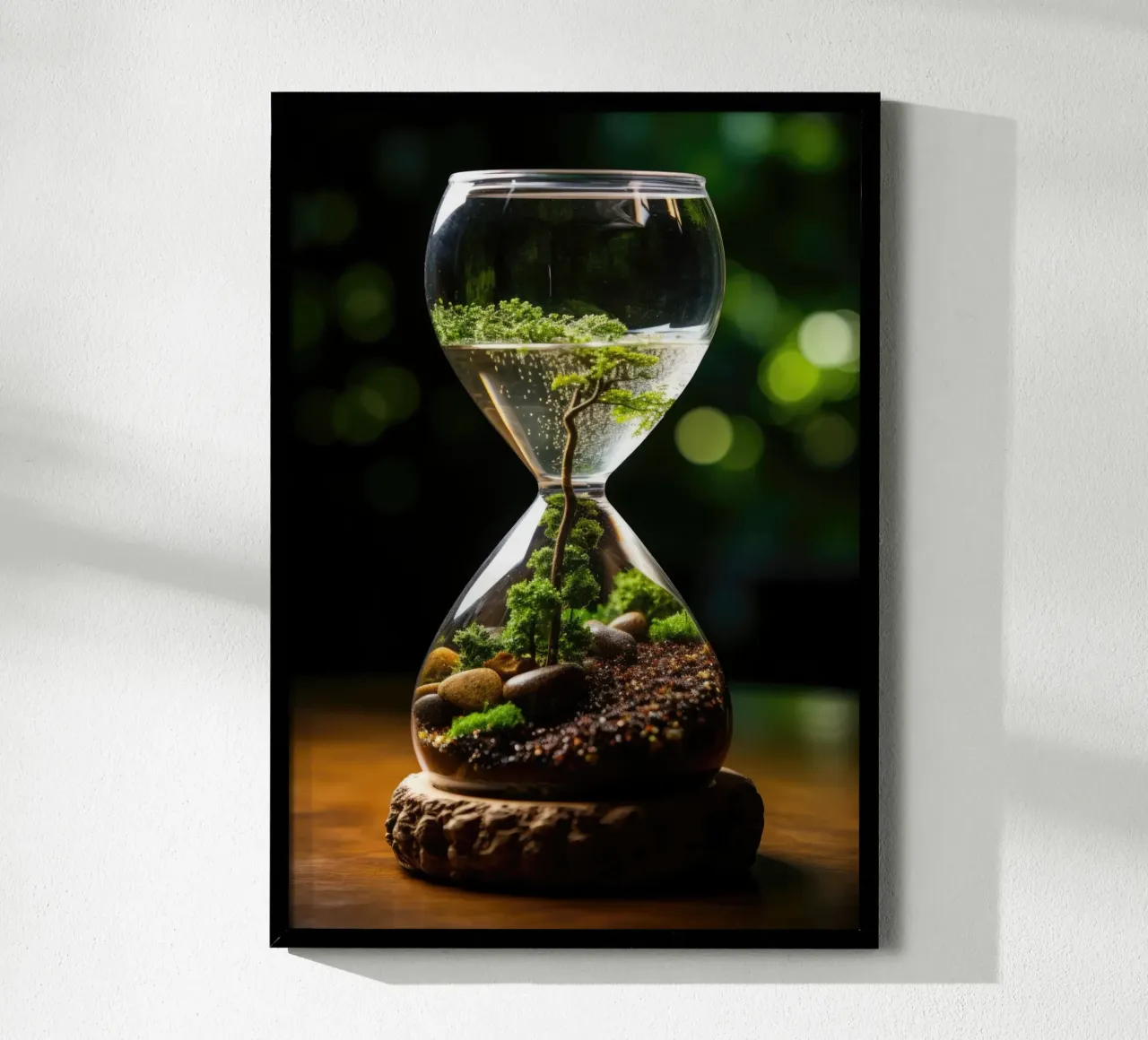 Clessidra della natura poster con telaio in alluminio da PosterPrint