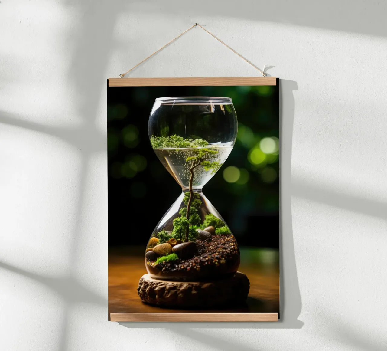 Clessidra della natura poster con telaio in alluminio da PosterPrint