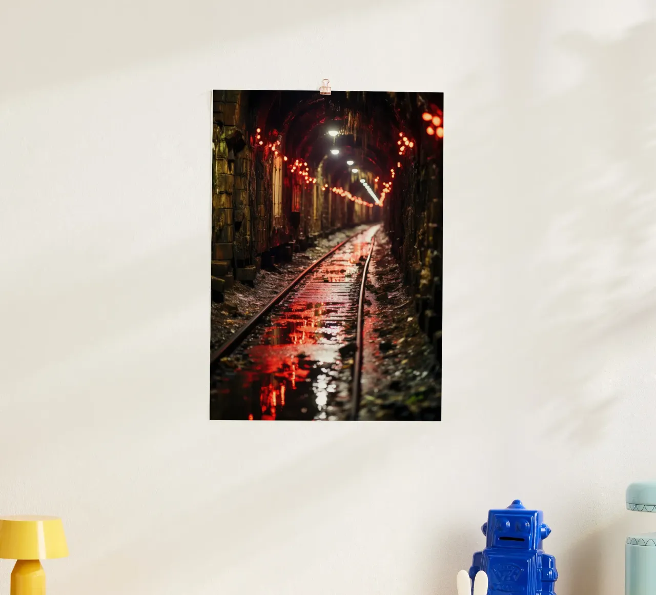 Posto perso U-Bahn poster con telaio in alluminio da PosterPrint