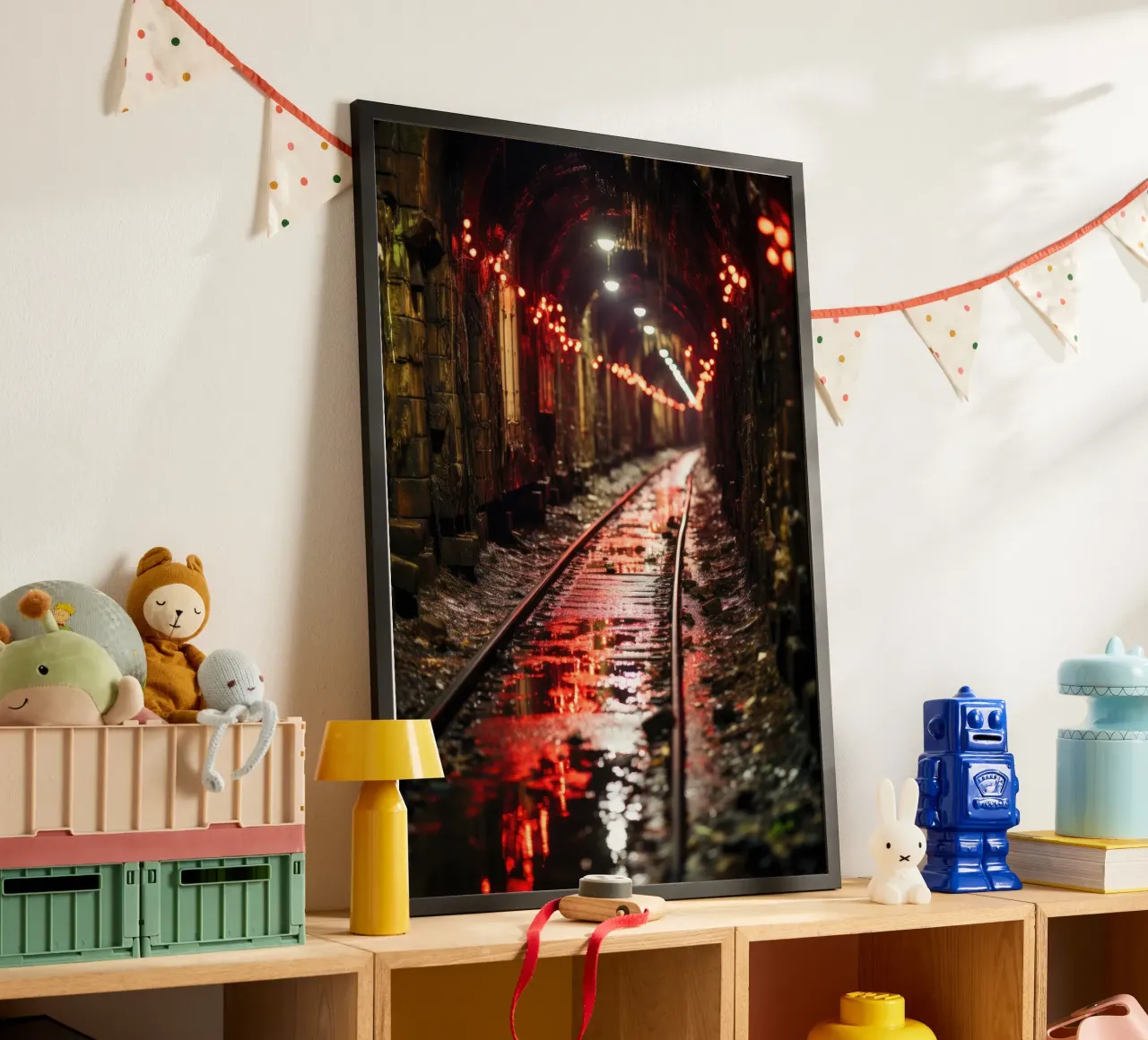 Posto perso U-Bahn poster con telaio in alluminio da PosterPrint