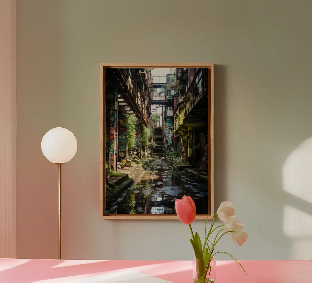 Luogo perduto Fabrik tela con Cornice a cassetta da PosterPrint