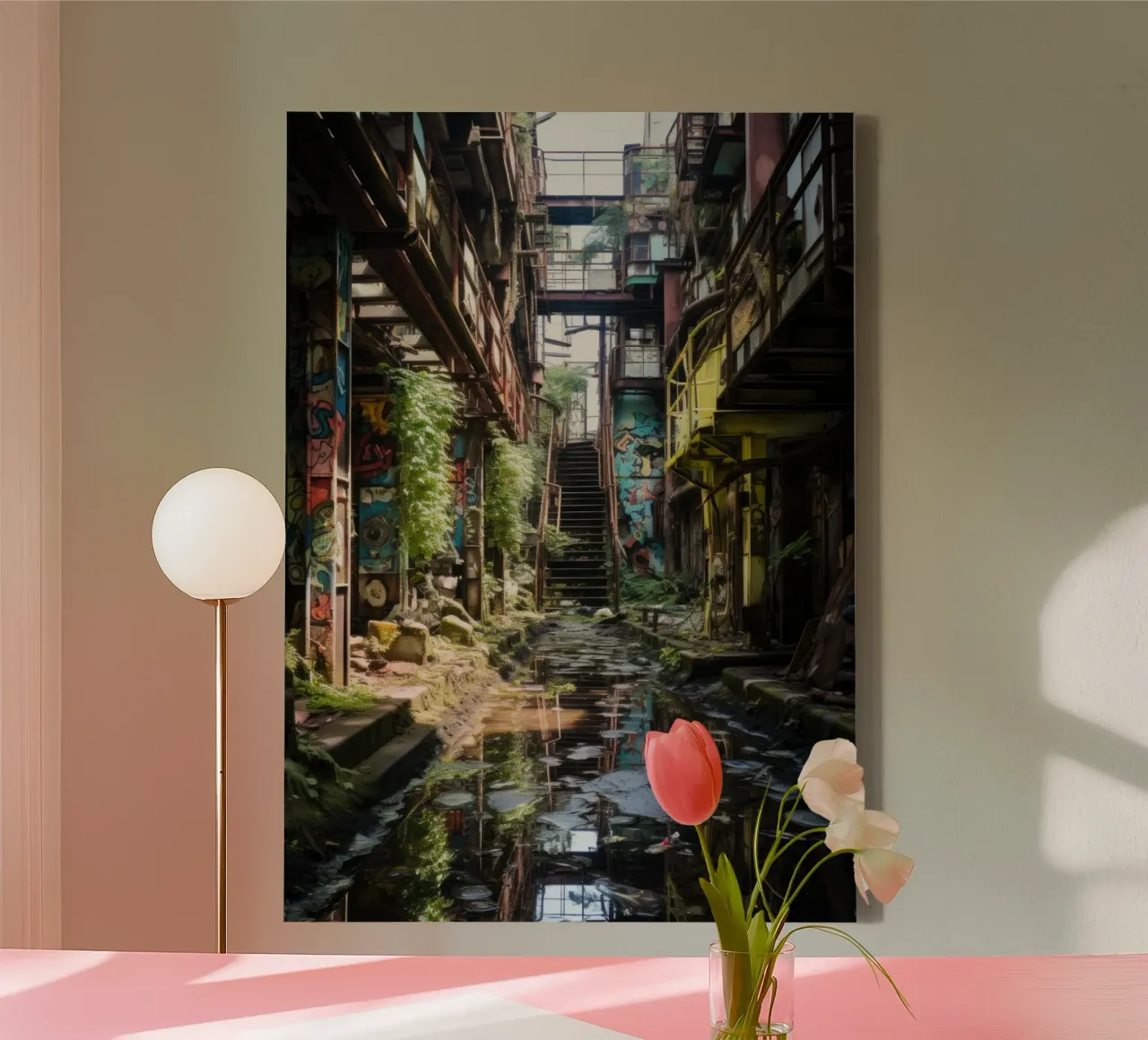 Luogo perduto Fabrik tela con Cornice a cassetta da PosterPrint