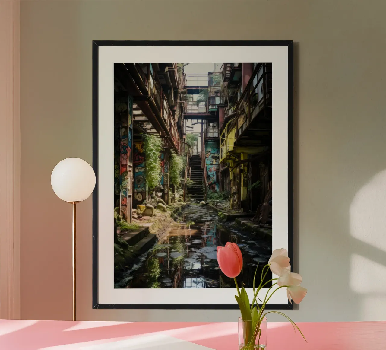 Luogo perduto Fabrik poster con telaio in alluminio da PosterPrint