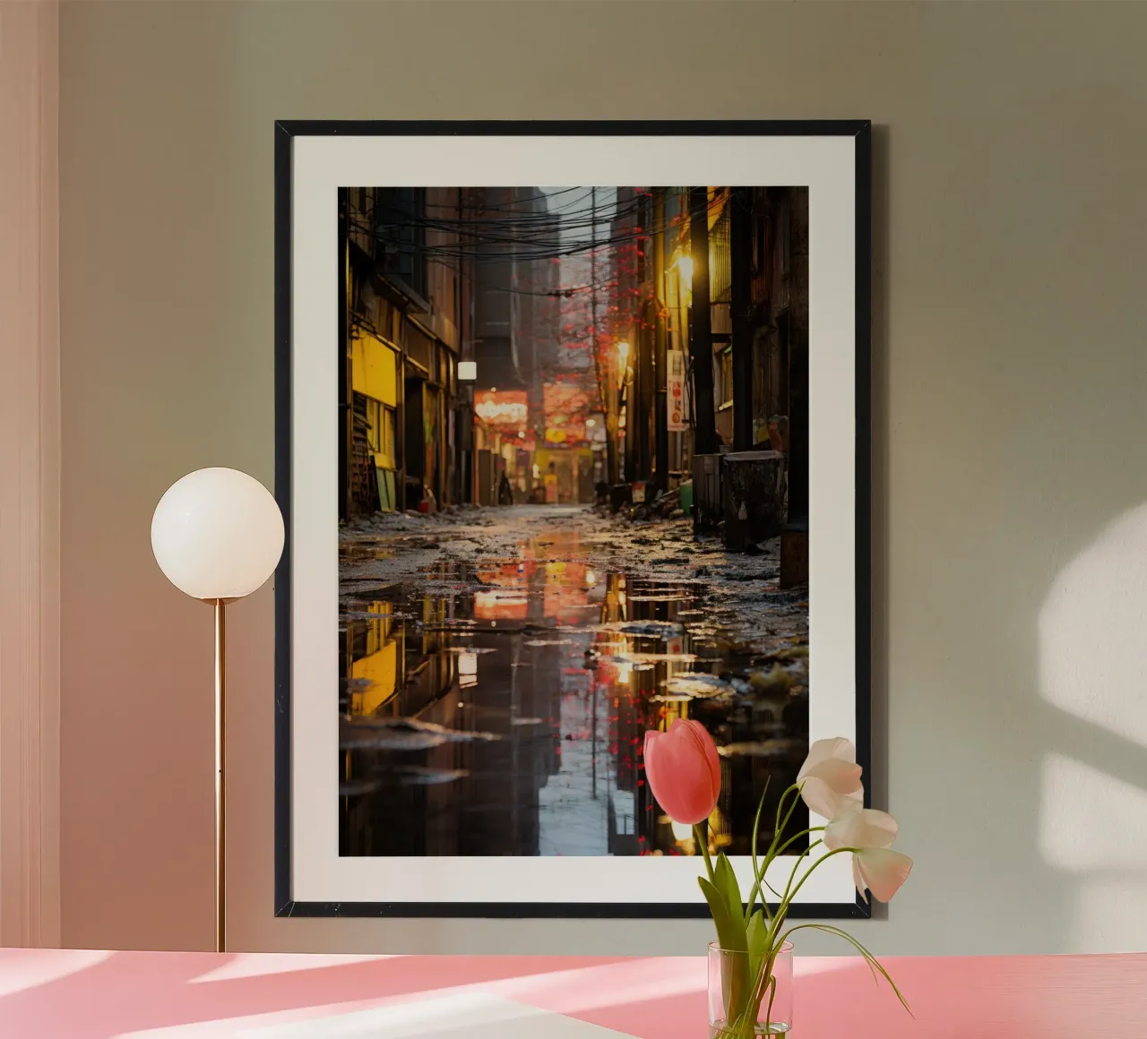 Via del Luogo Perduto poster con telaio in legno da PosterPrint