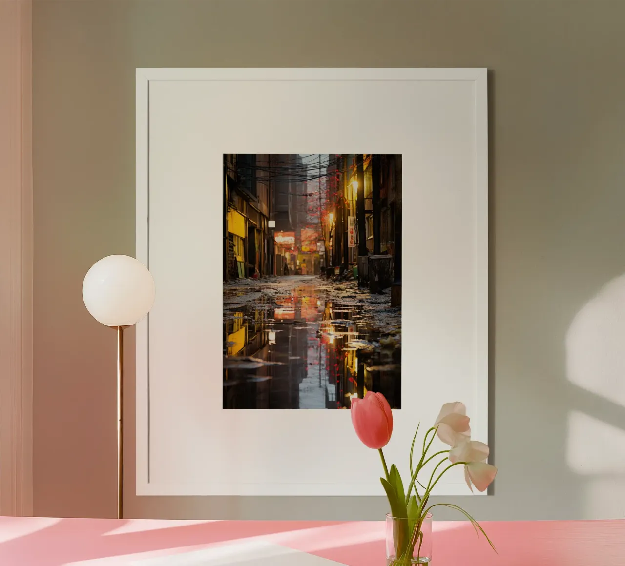 Via del Luogo Perduto poster con telaio in legno da PosterPrint