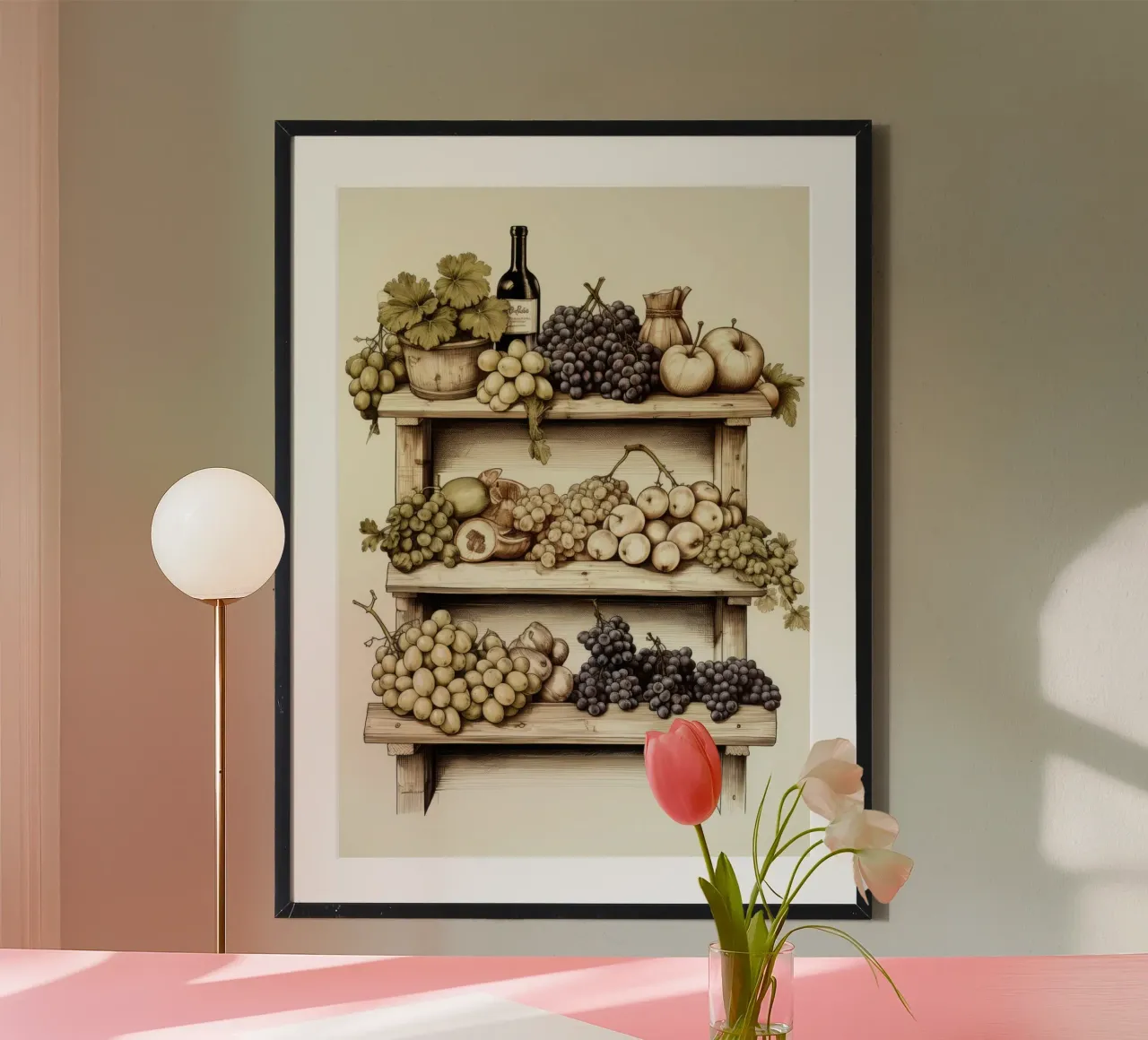 Illustrazione di verdure poster con telaio in plastica da PosterPrint