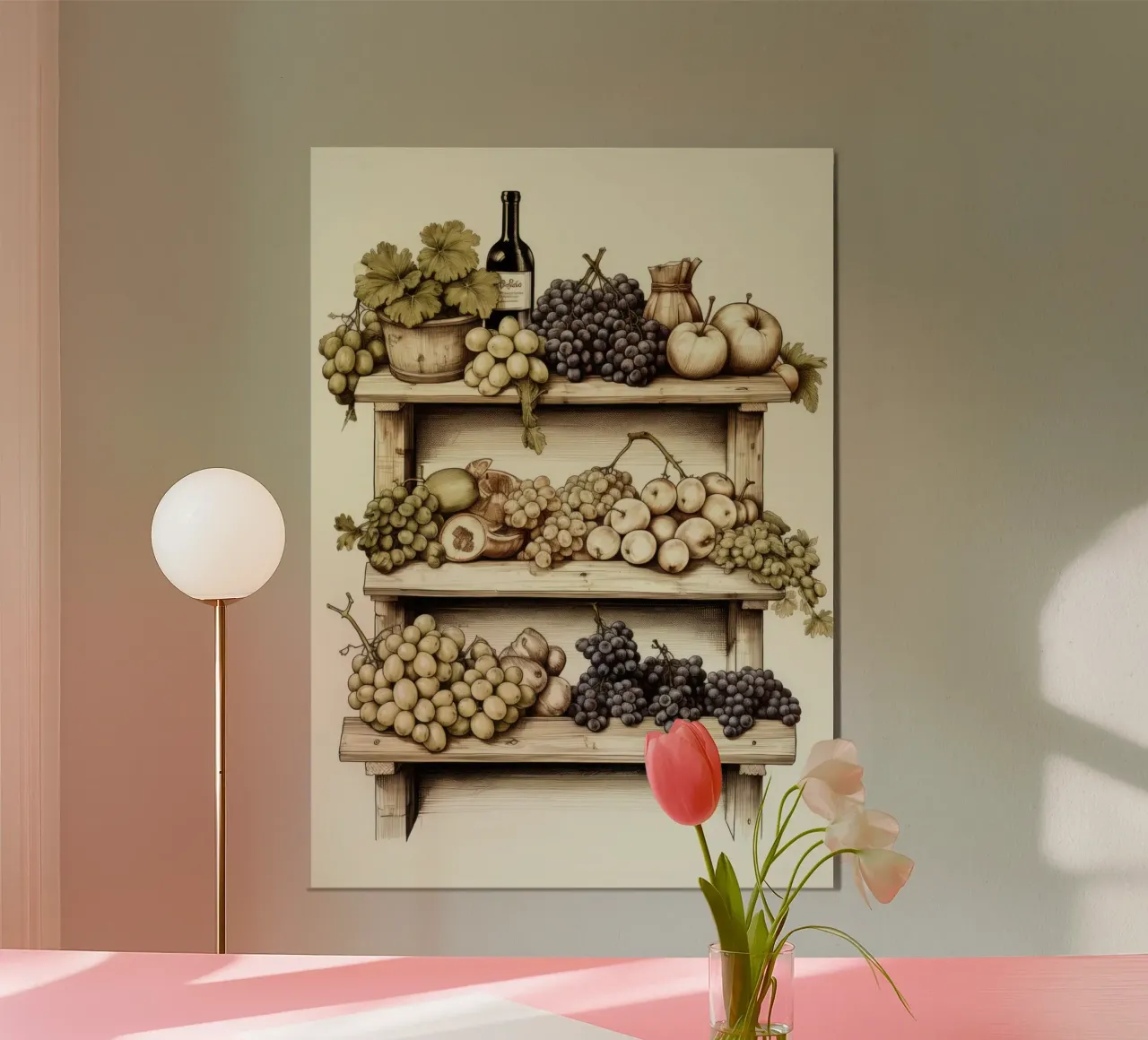 Illustrazione di verdure poster con telaio in plastica da PosterPrint