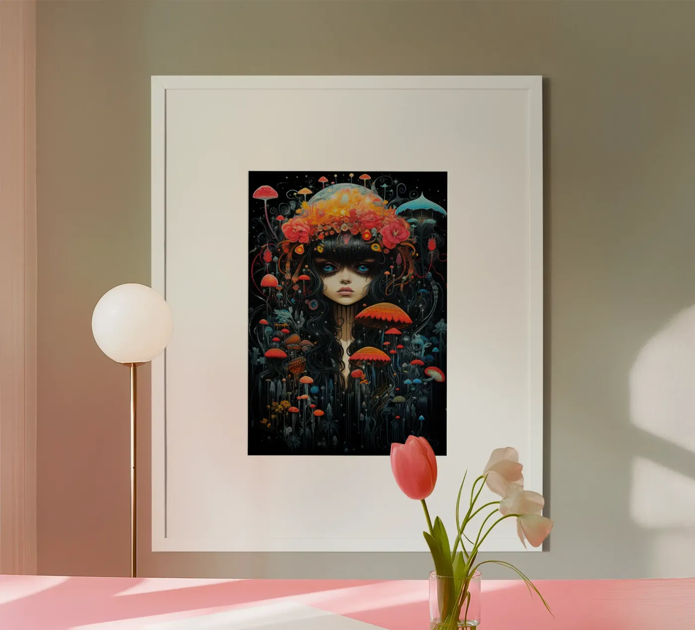 Psytrance paddenstoelen poster van PosterPrint