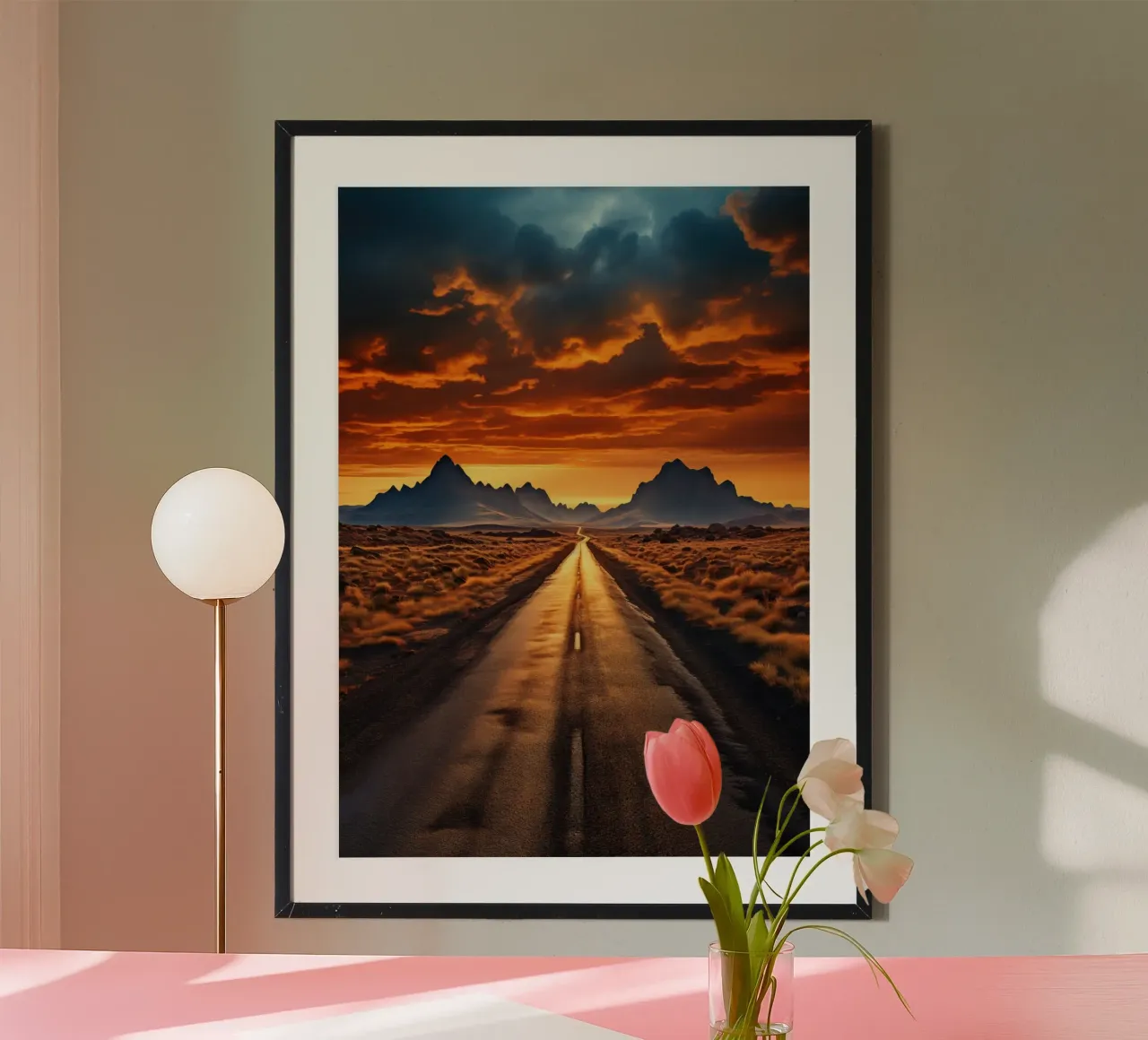 La strada verso il nulla poster con telaio in alluminio da PosterPrint