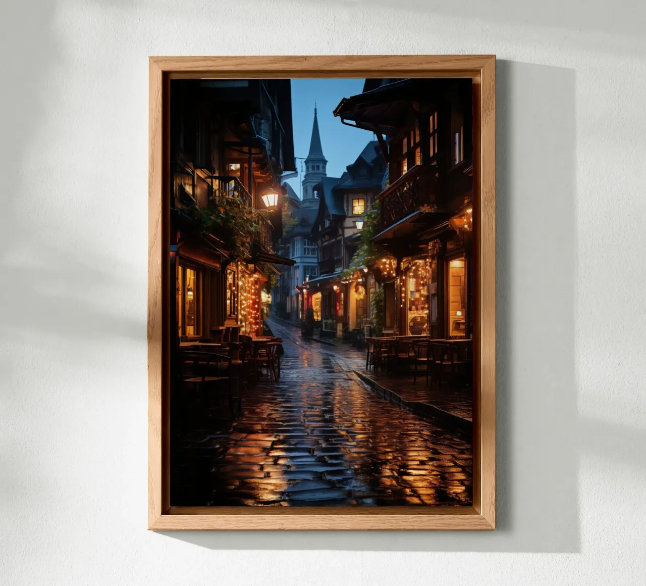 Vicolo illuminato alluminio dibond da PosterPrint