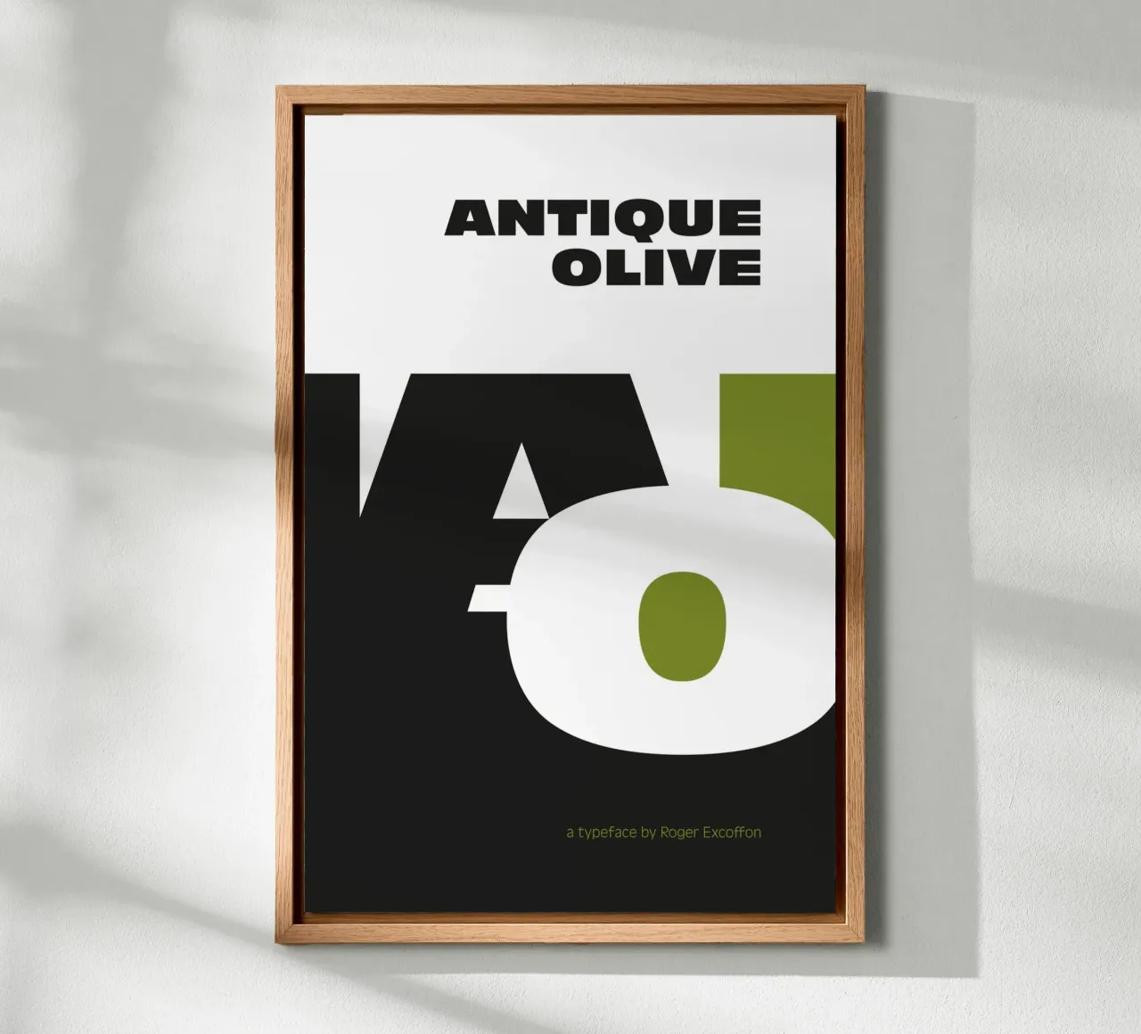 Antique Olive canvas met Baklijst van DIGIDAVID