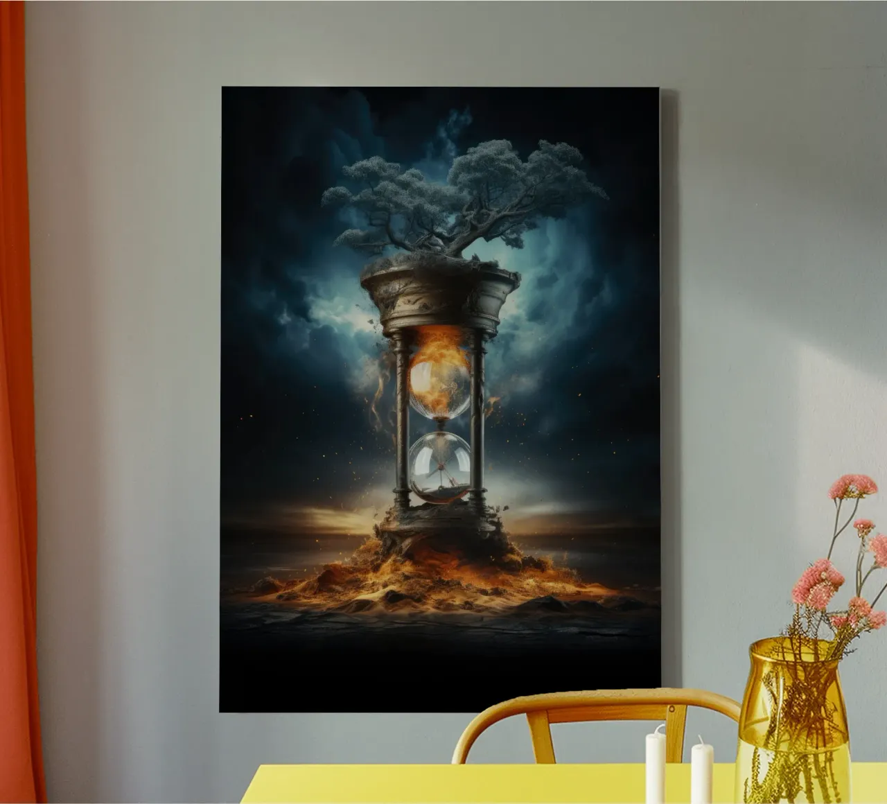 Clessidra, ... il tempo sta per scadere tela da PosterPrint