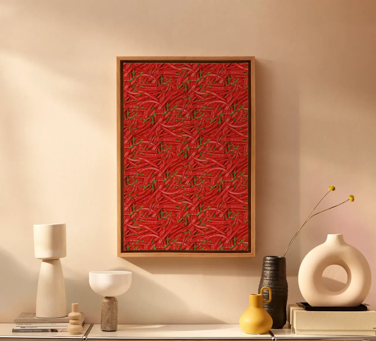 Chilli tela con Cornice a cassetta da Curious Collections by Marielle Leenders