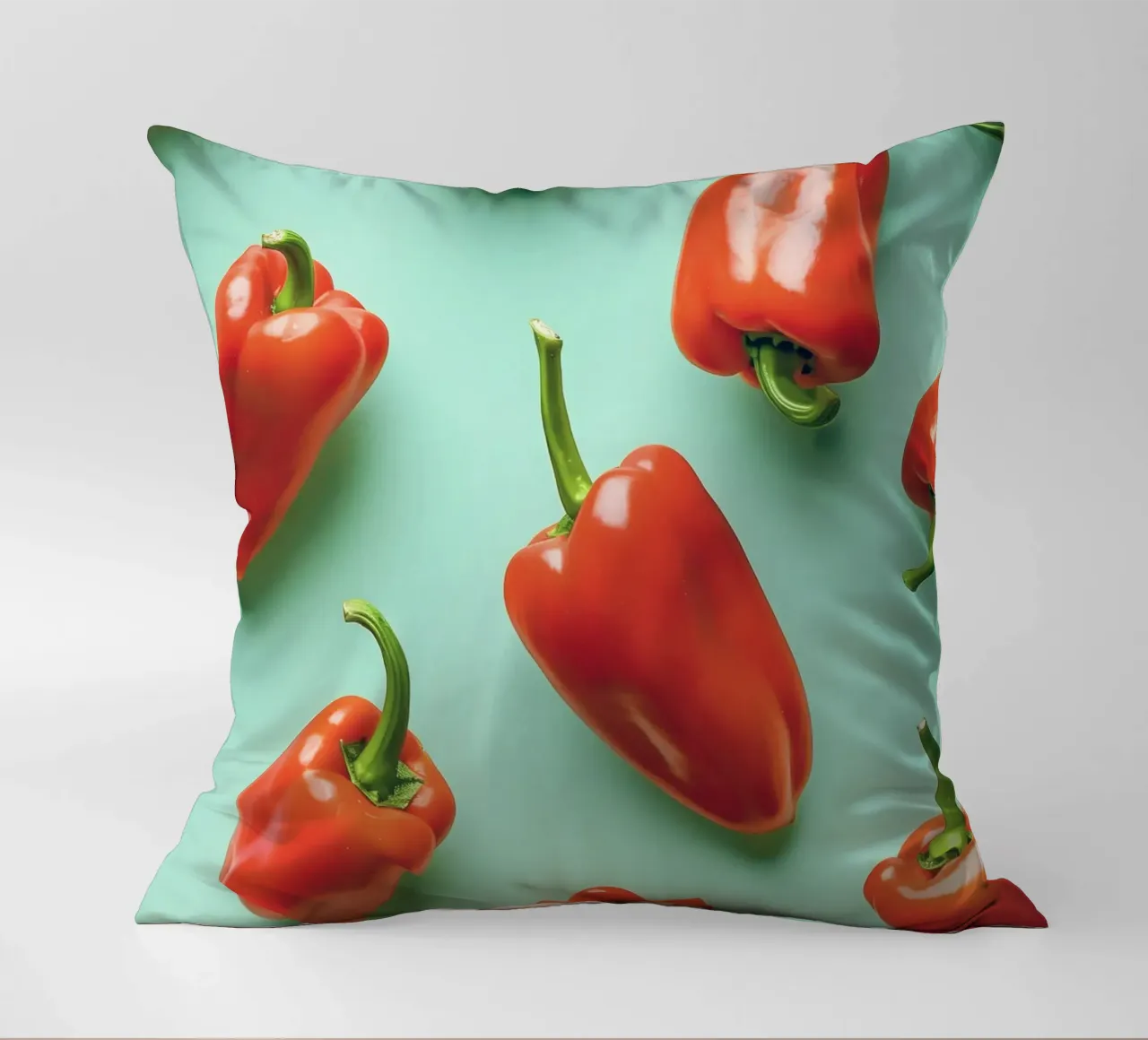 Red pepper collection decorative cushion by Cat Grafic Design