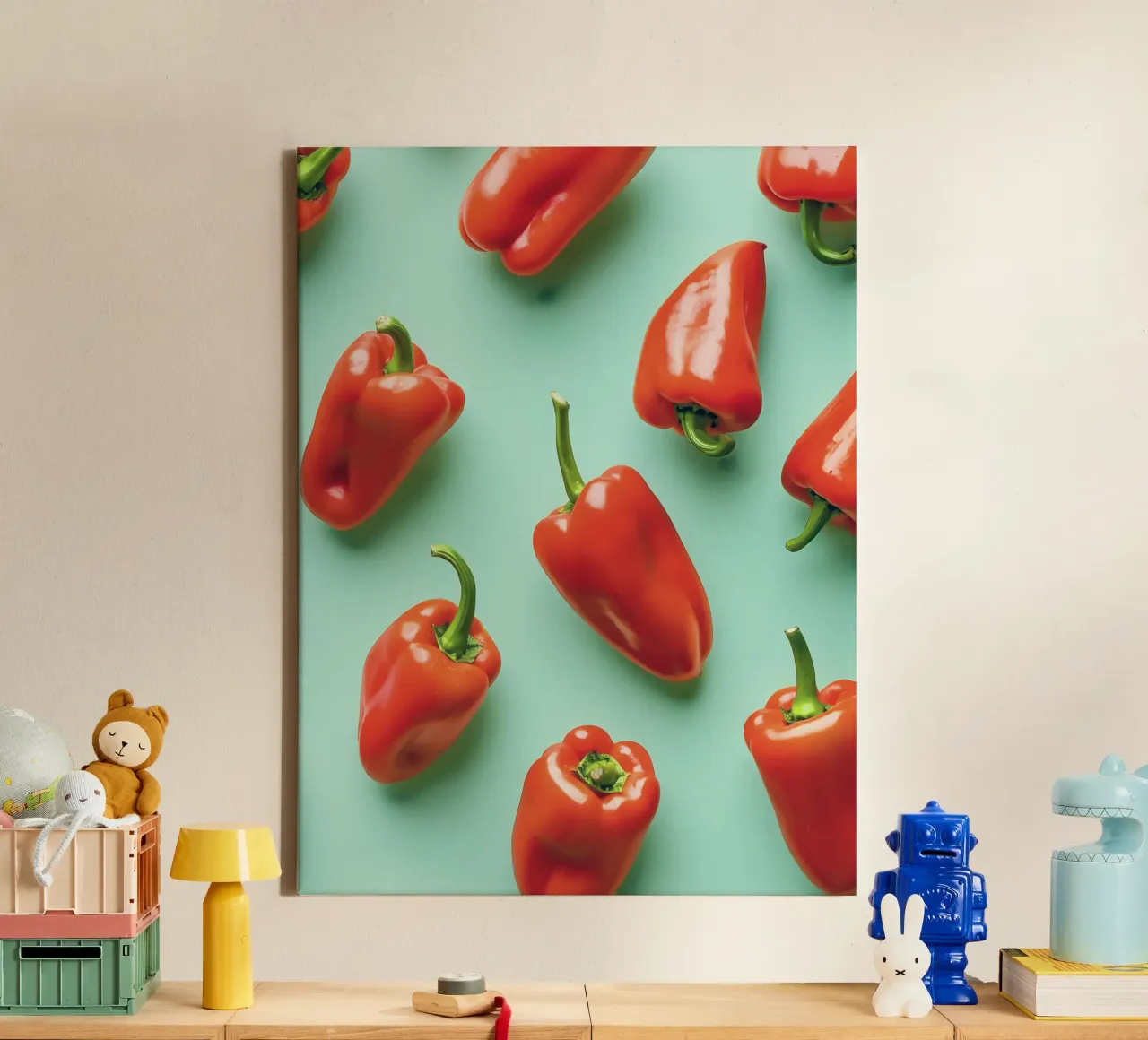 Red pepper collection canvas by Cat Grafic Design