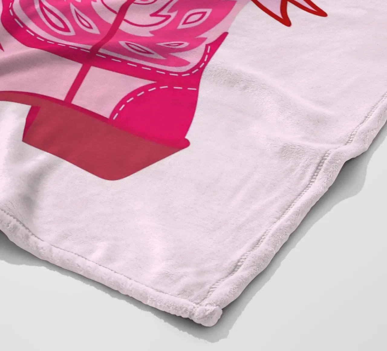 Pink Cowgirl Boots, Bow Cowboy Coquette Boots, Cute Art fleece blanket by Coquette Club